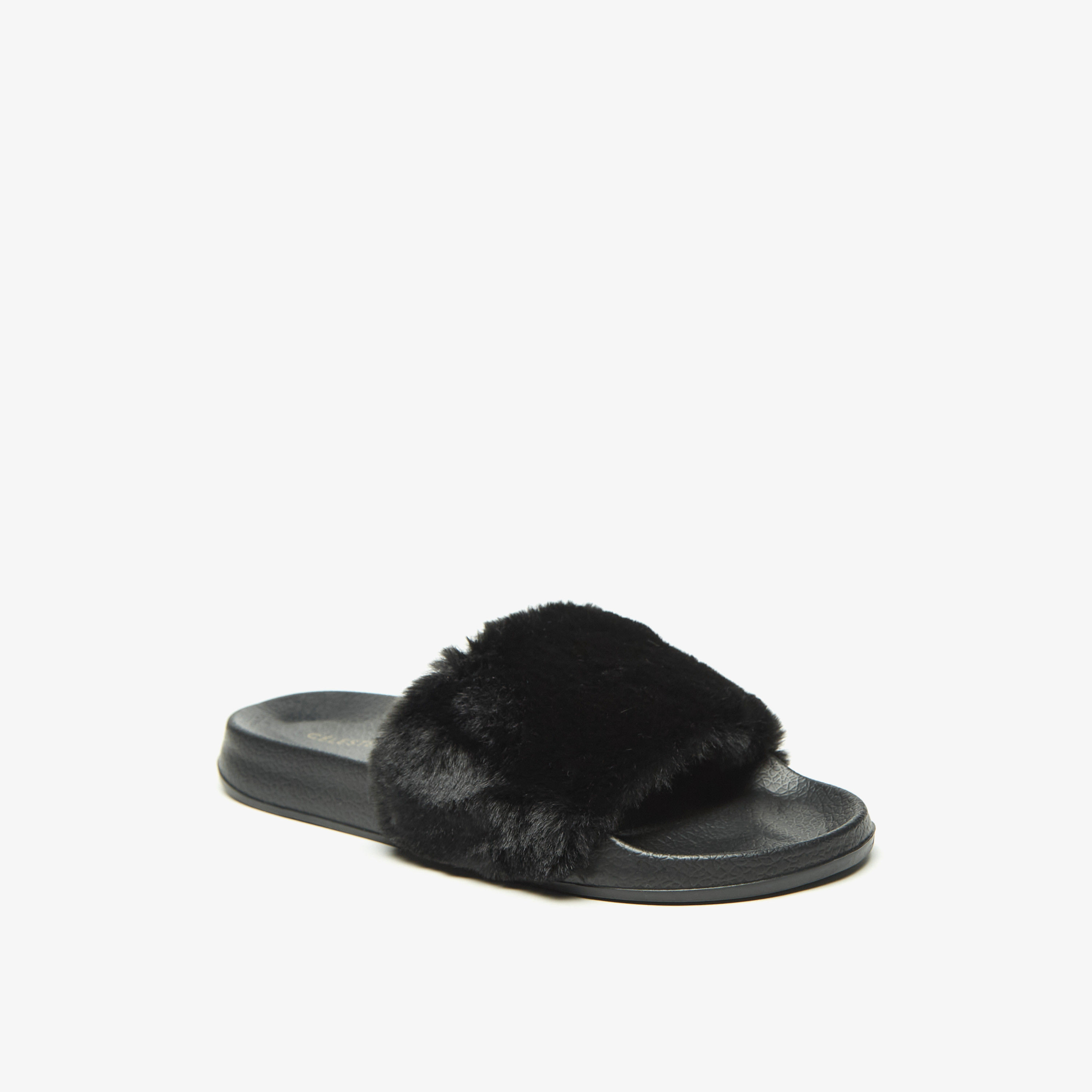 شبشب سهل الارتداء بارز الملمس من الفرو الصناعي للنساء من سيليست-women-shoes-flipflopsandslides-image-7