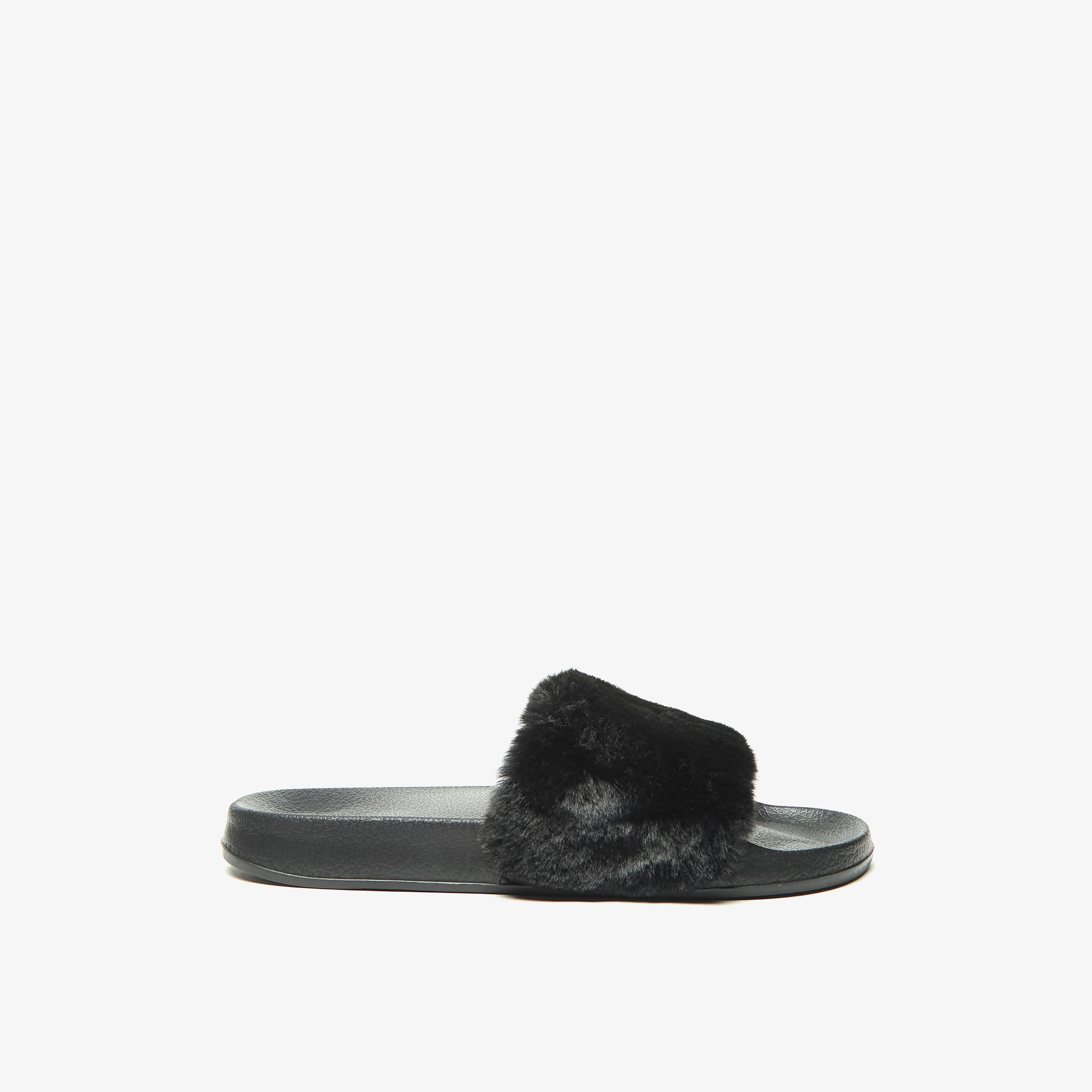 شبشب سهل الارتداء بارز الملمس من الفرو الصناعي للنساء من سيليست-women-shoes-flipflopsandslides-image-8