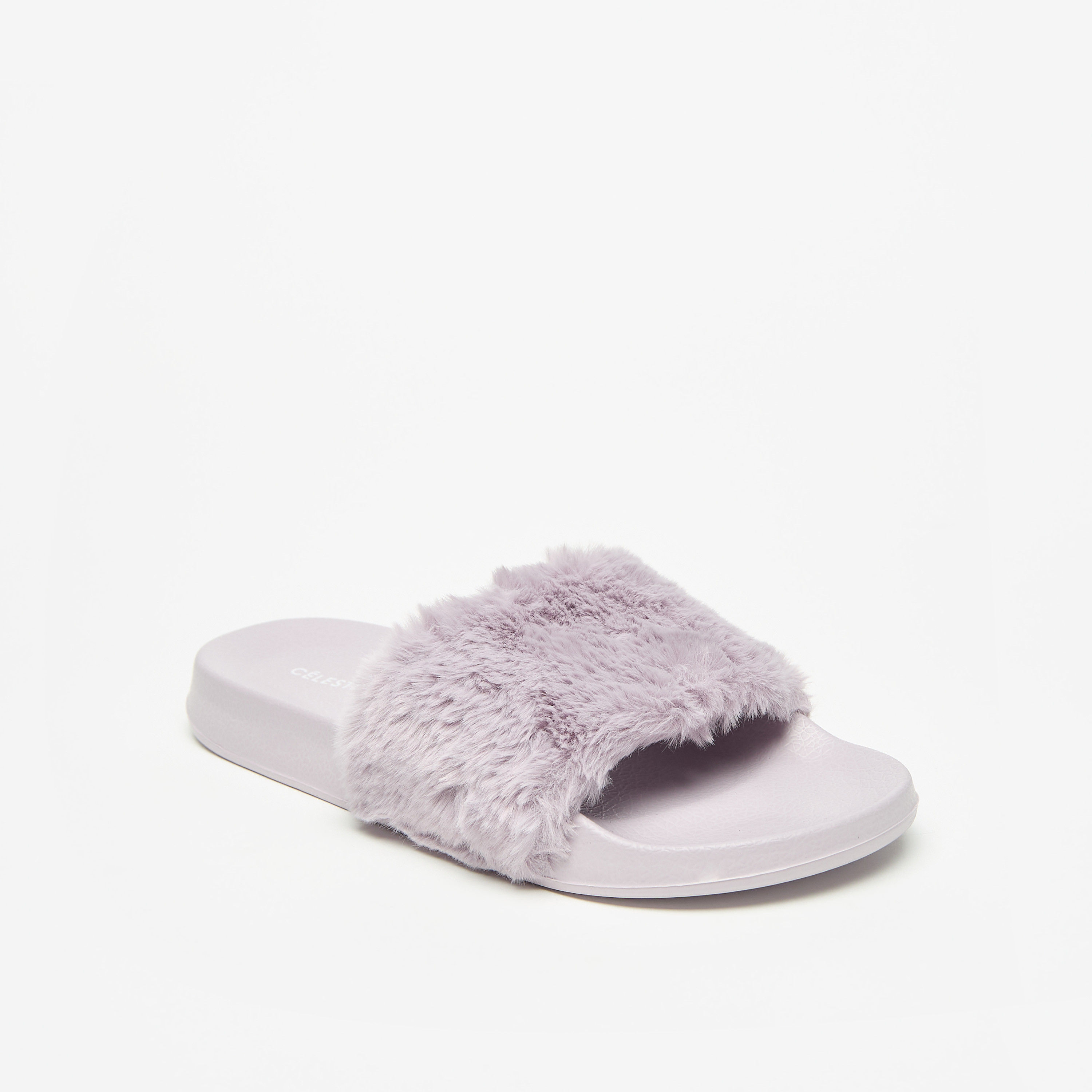 شبشب سهل الارتداء بارز الملمس من الفرو الصناعي للنساء من سيليست-women-shoes-flipflopsandslides-image-12