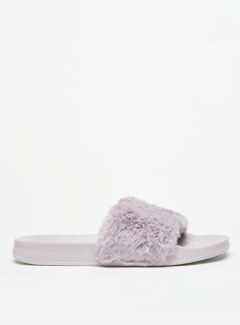Celeste Women's Faux Fur Textured Slip-On Slides-women-shoes-flipflopsandslides-image-3