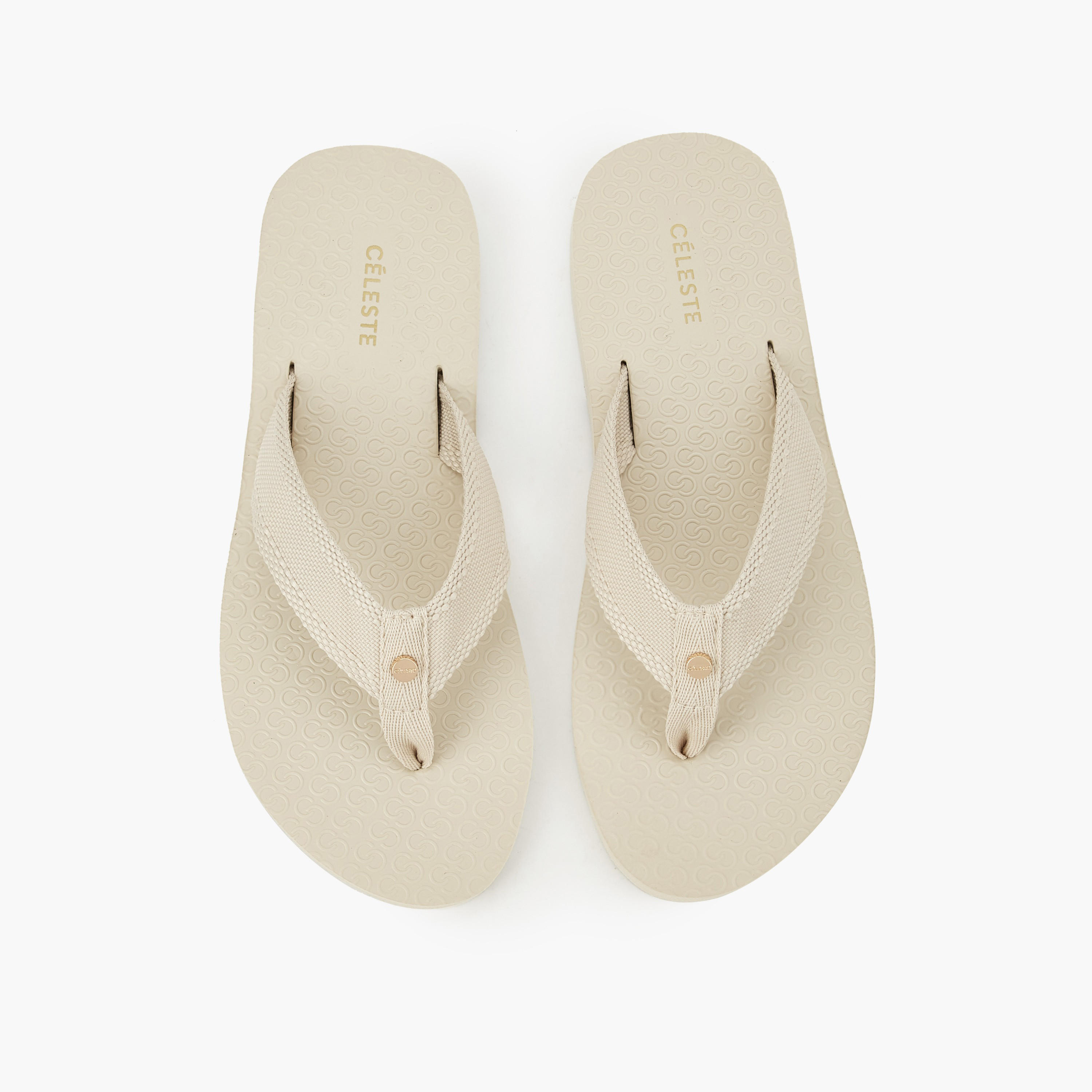 Celeste Women Monogram Textured Flip Flops-women-shoes-flipflopsandslides-image-1