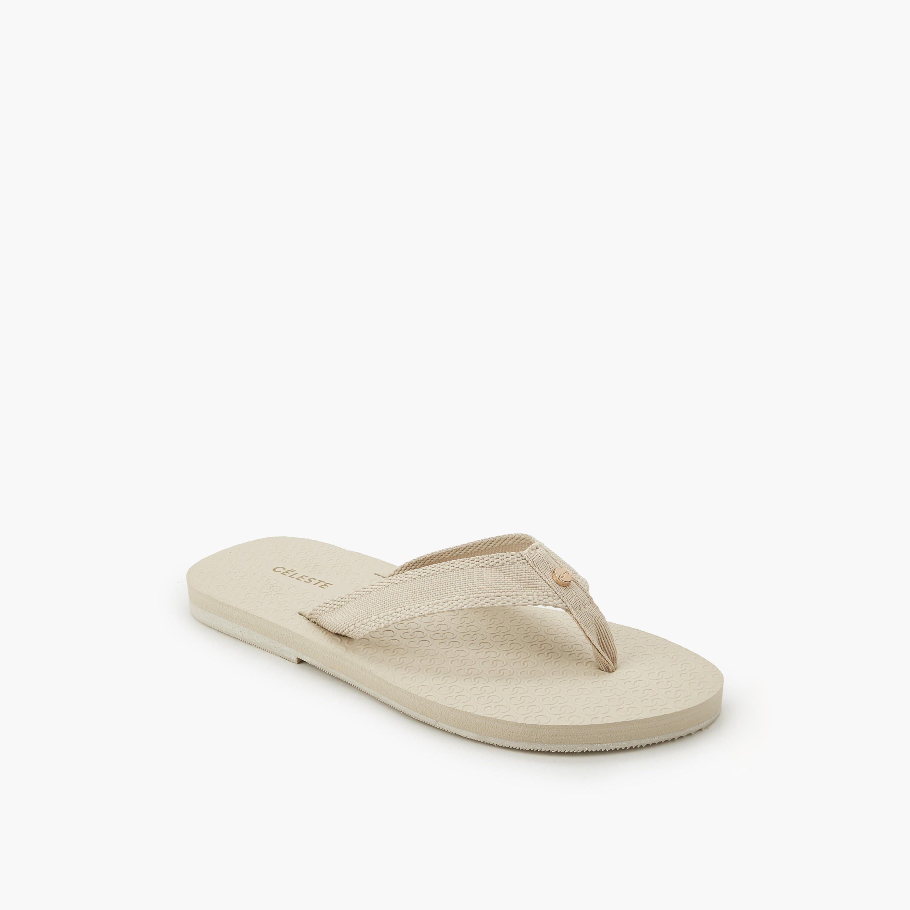 Celeste Women Monogram Textured Flip Flops-women-shoes-flipflopsandslides-image-2