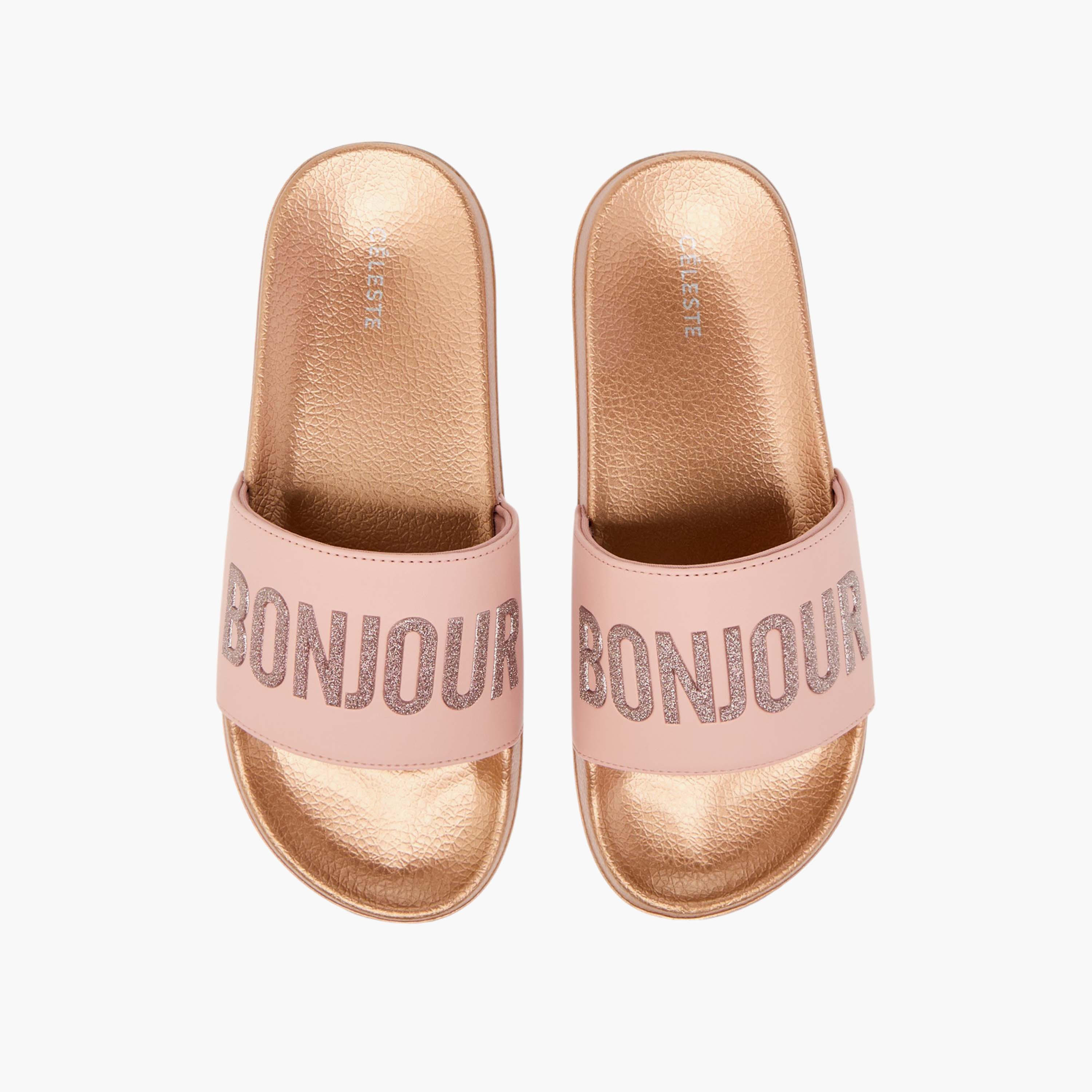 Celeste Women's Typographic Detail Slides-women-shoes-flipflopsandslides-image-1