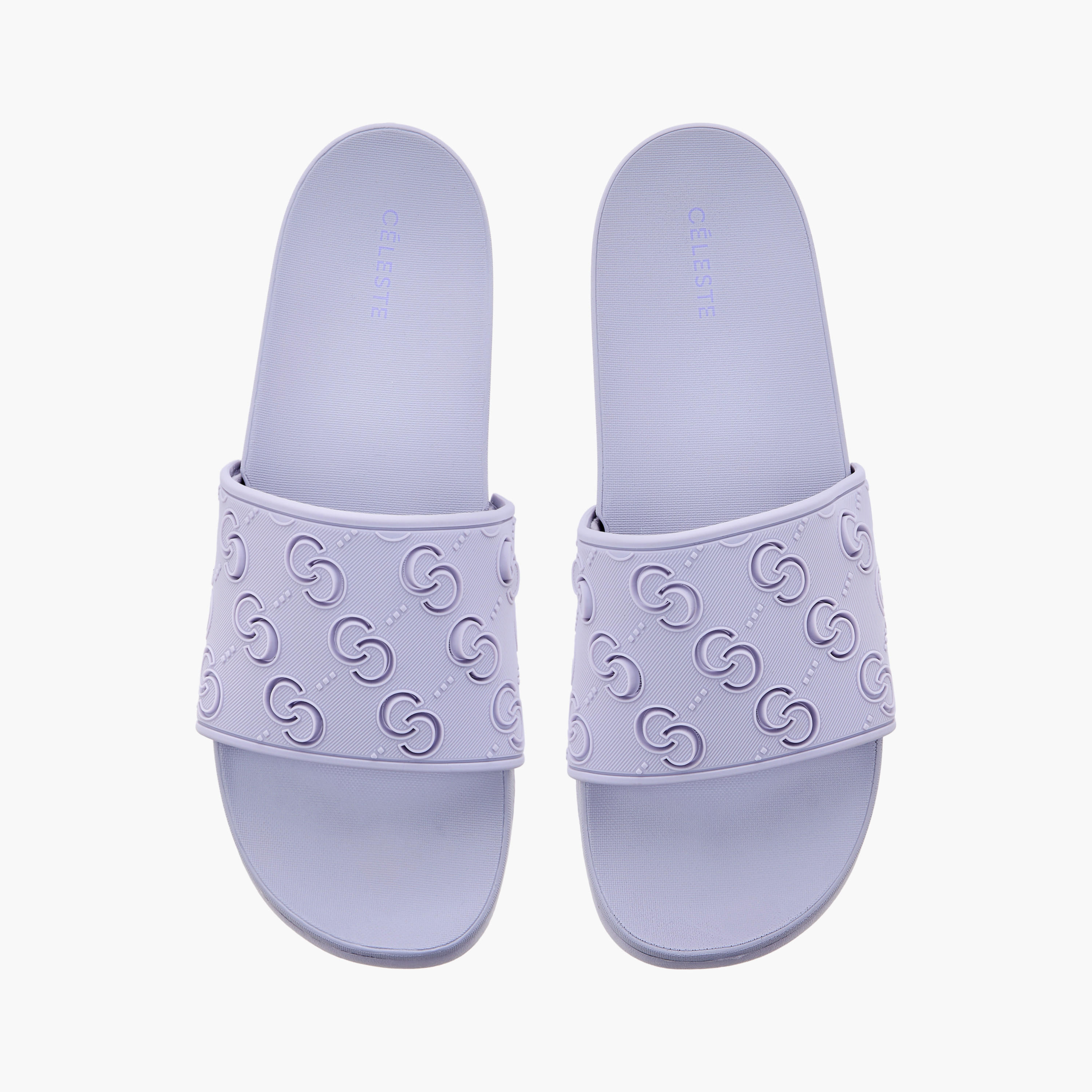Celeste Women's Monogram Textured Slip-On Slides-women-shoes-flipflopsandslides-image-1