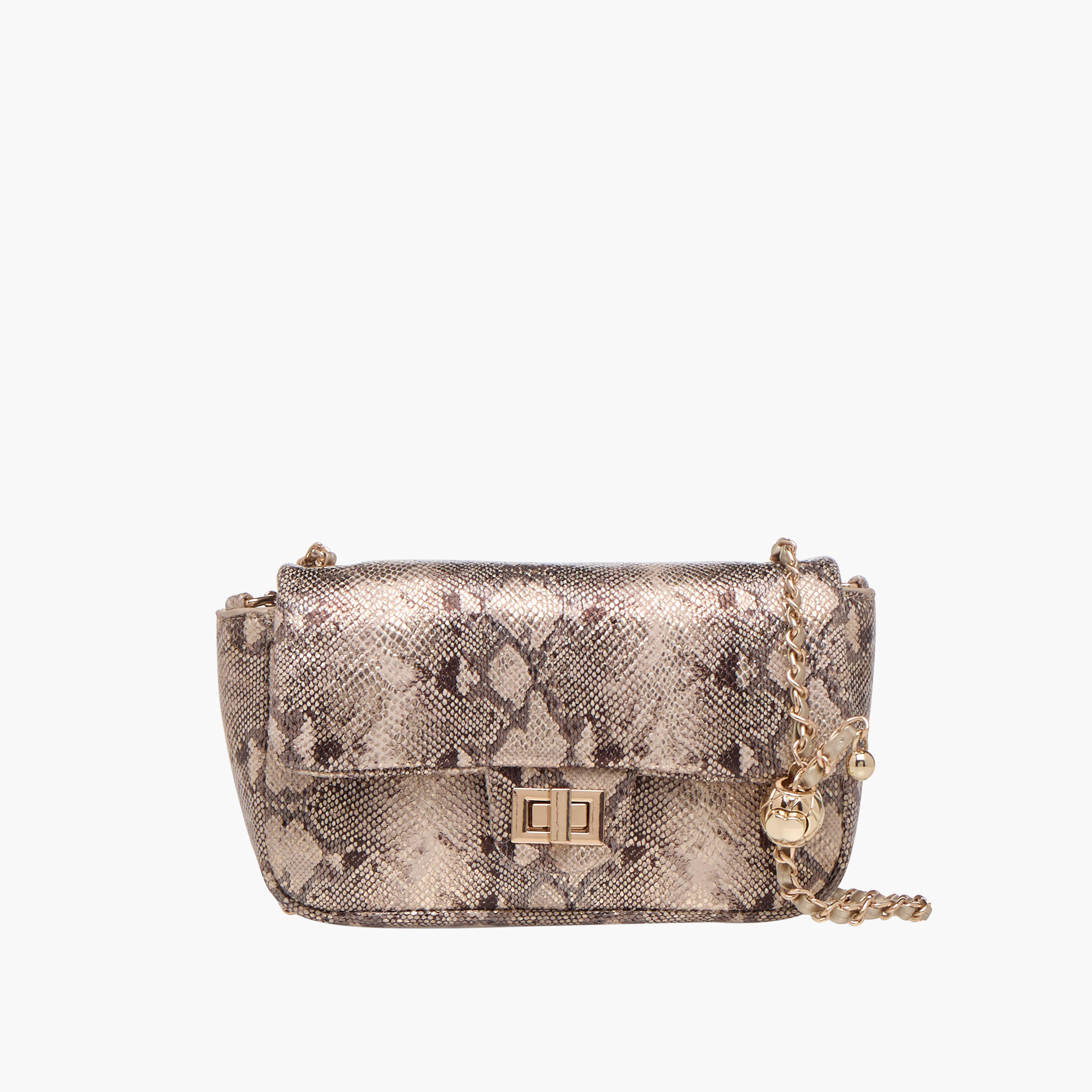 شنطة كروس بودي بحزام سلسلة وقفل إغلاق وطبعات حيوانات من فلورا بيلا-women-bagsandwallets-handbags-image-1