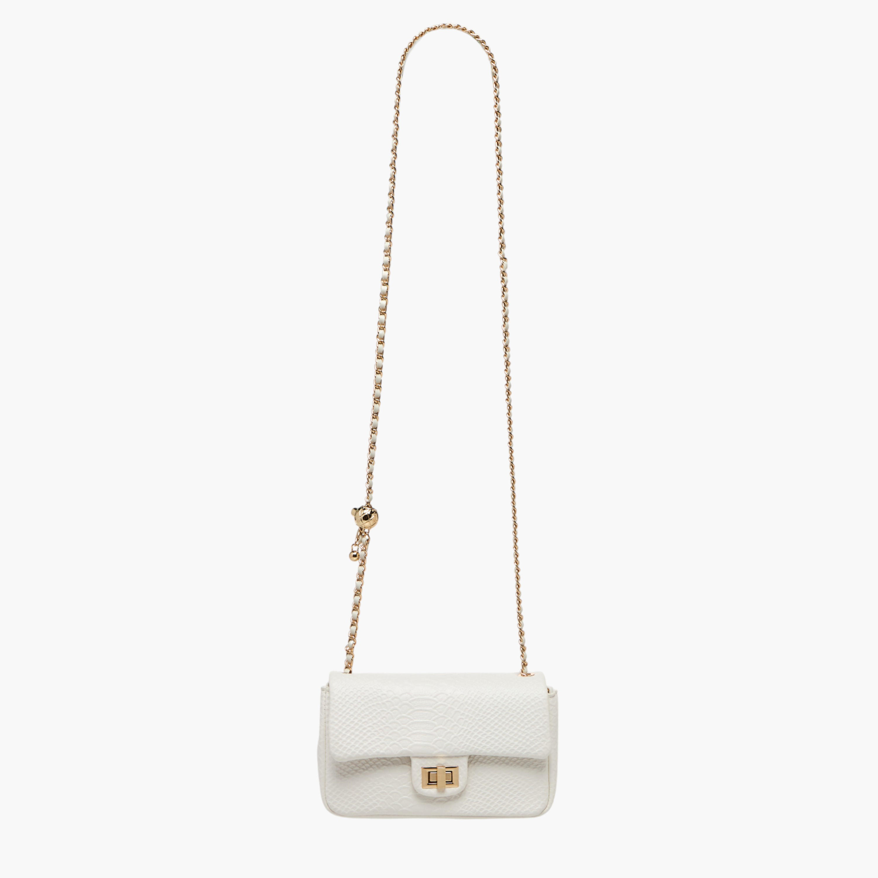 Flora Bella Textured Crossbody Bag with Chain Strap and Twist Lock Closure-women-bagsandwallets-handbags-image-3
