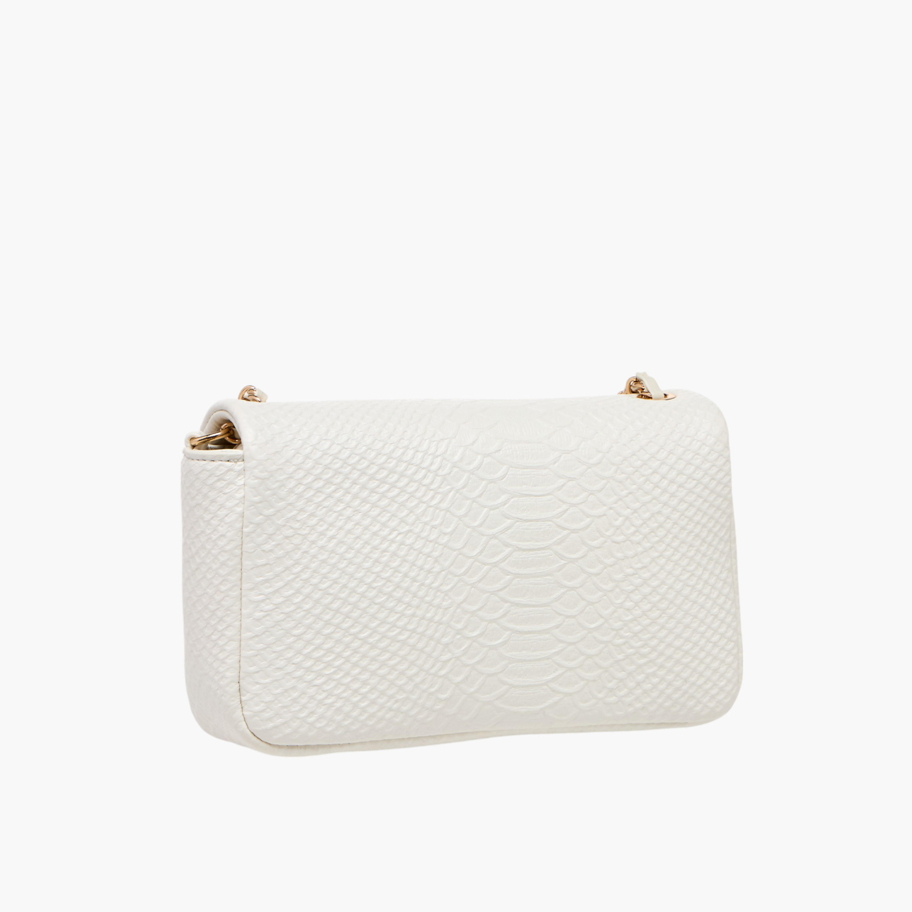 Flora Bella Textured Crossbody Bag with Chain Strap and Twist Lock Closure-women-bagsandwallets-handbags-image-4
