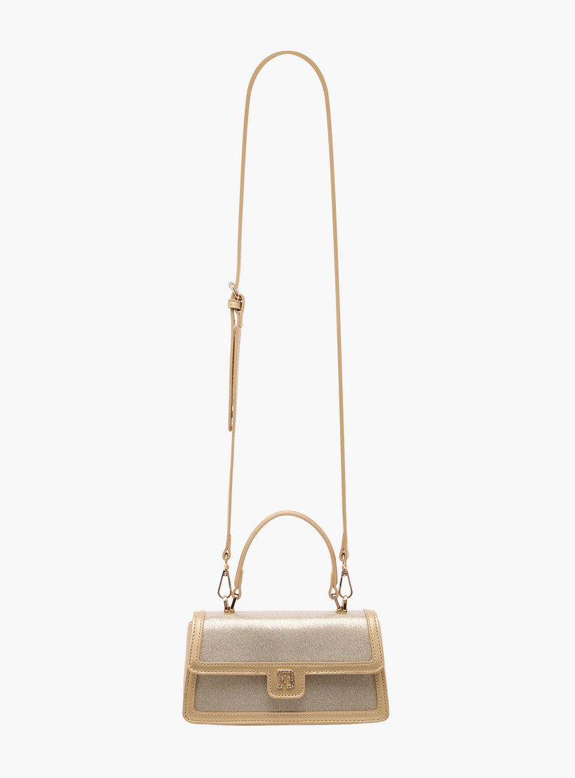 Flora Bella Panelled Satchel Bag with Detachable Strap and Button Closure-women-bagsandwallets-handbags-image-2