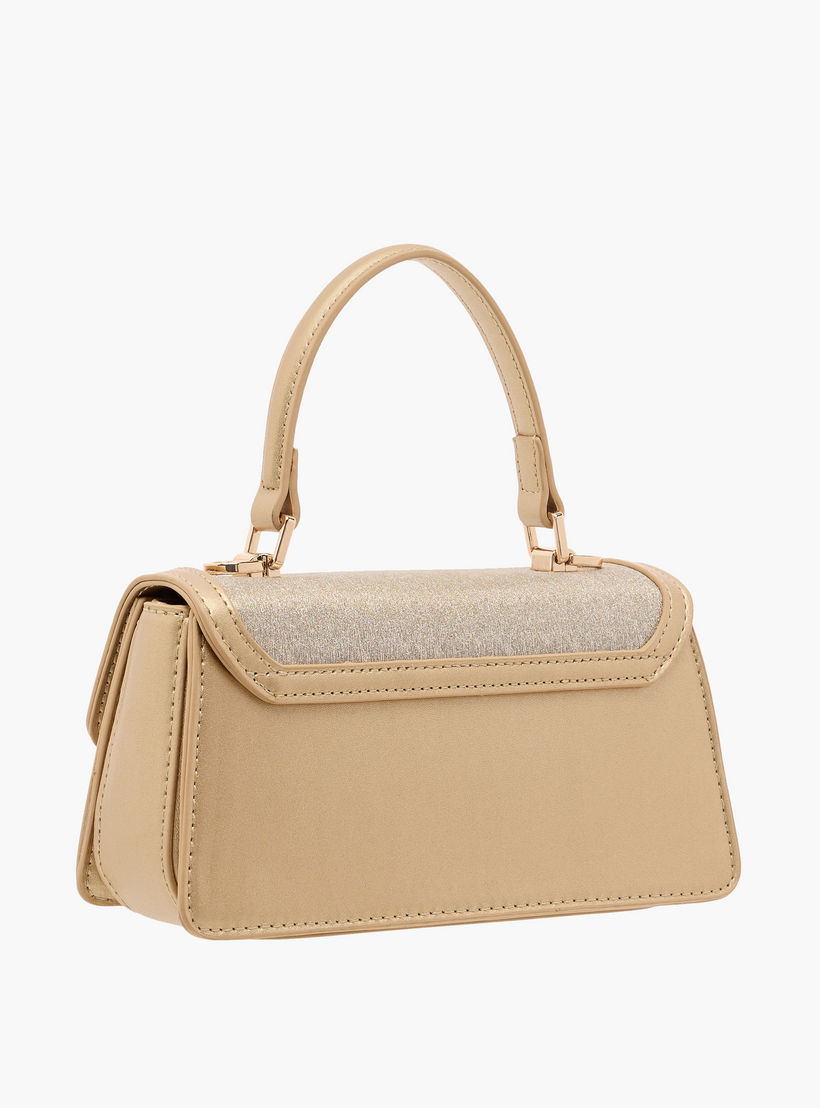 Flora Bella Panelled Satchel Bag with Detachable Strap and Button Closure-women-bagsandwallets-handbags-image-3
