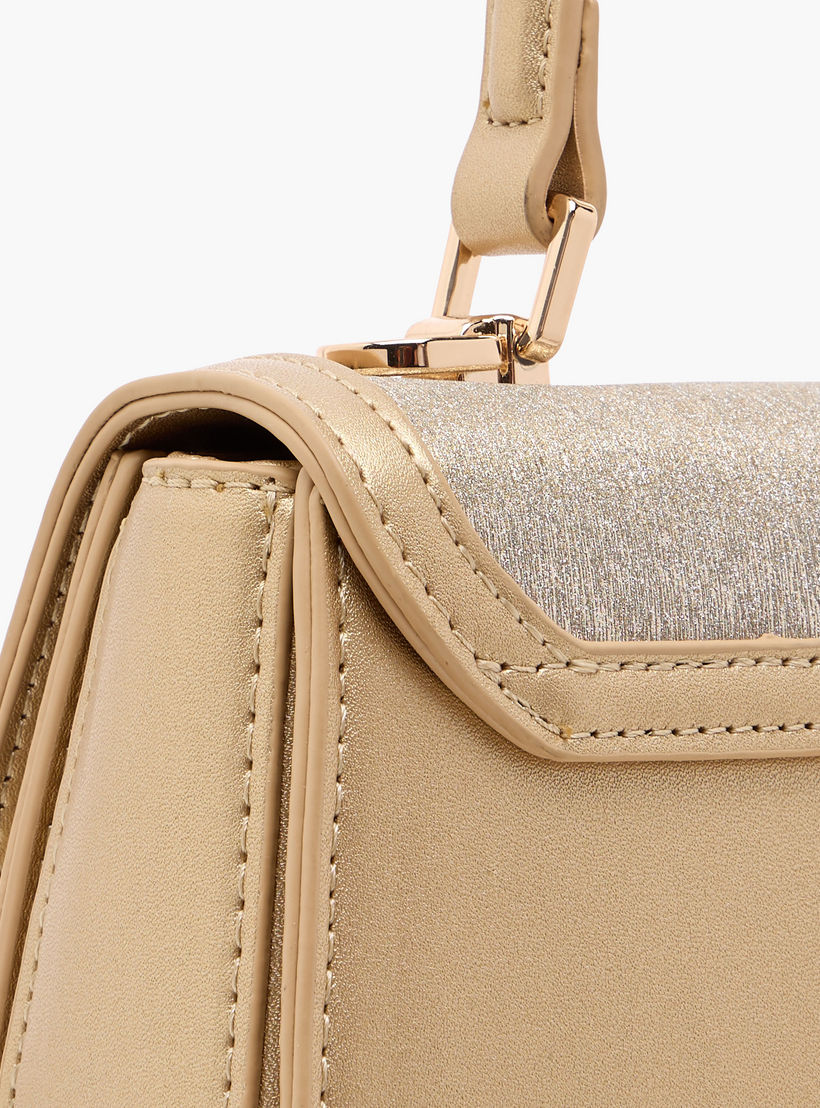 Flora Bella Panelled Satchel Bag with Detachable Strap and Button Closure-women-bagsandwallets-handbags-image-5