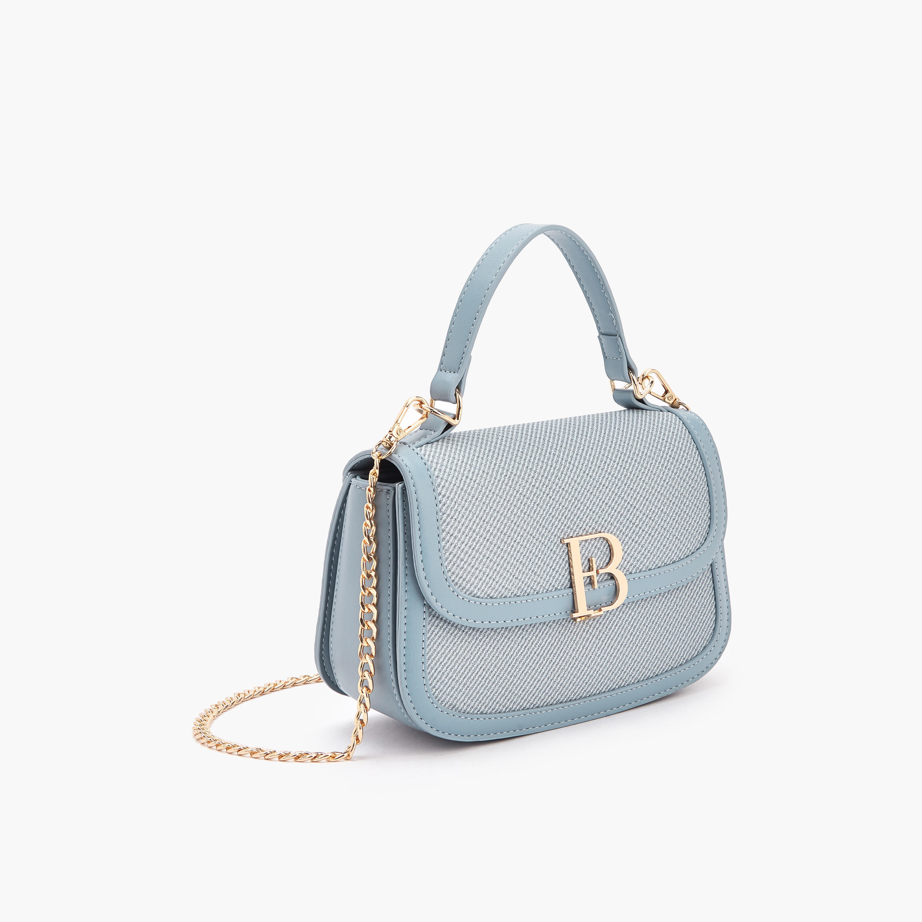 شنطة كروس بودي بتفاصيل شعار مع حزام سلسلة من فلورا بيلا-women-bagsandwallets-handbags-image-4