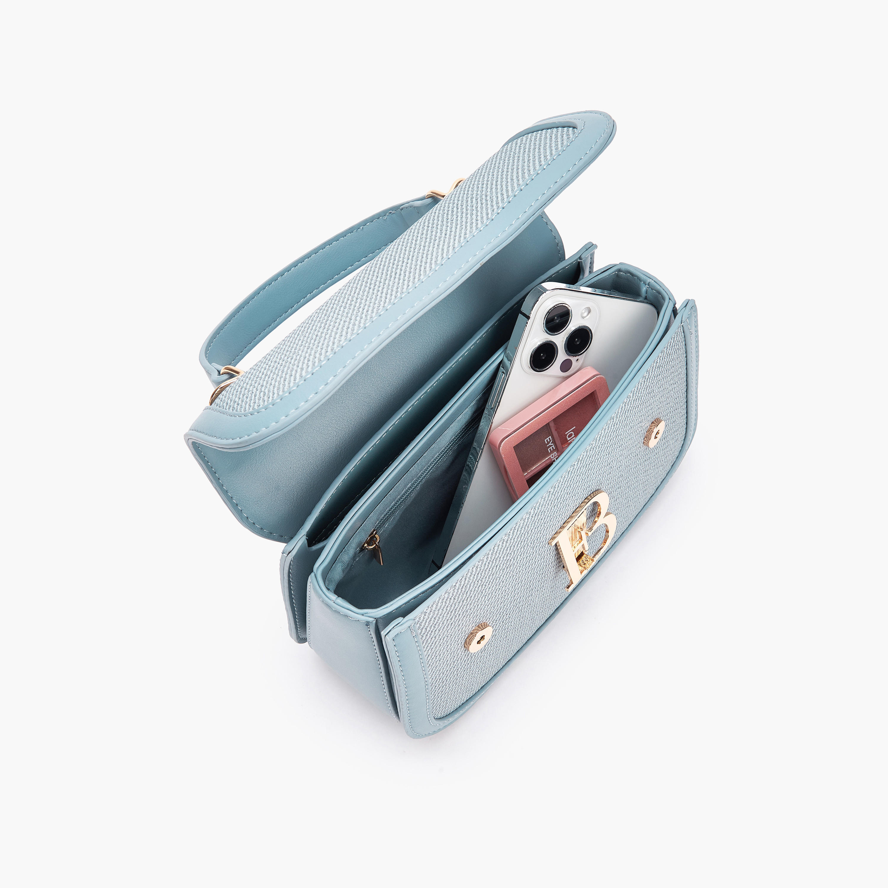 شنطة كروس بودي بتفاصيل شعار مع حزام سلسلة من فلورا بيلا-women-bagsandwallets-handbags-image-8