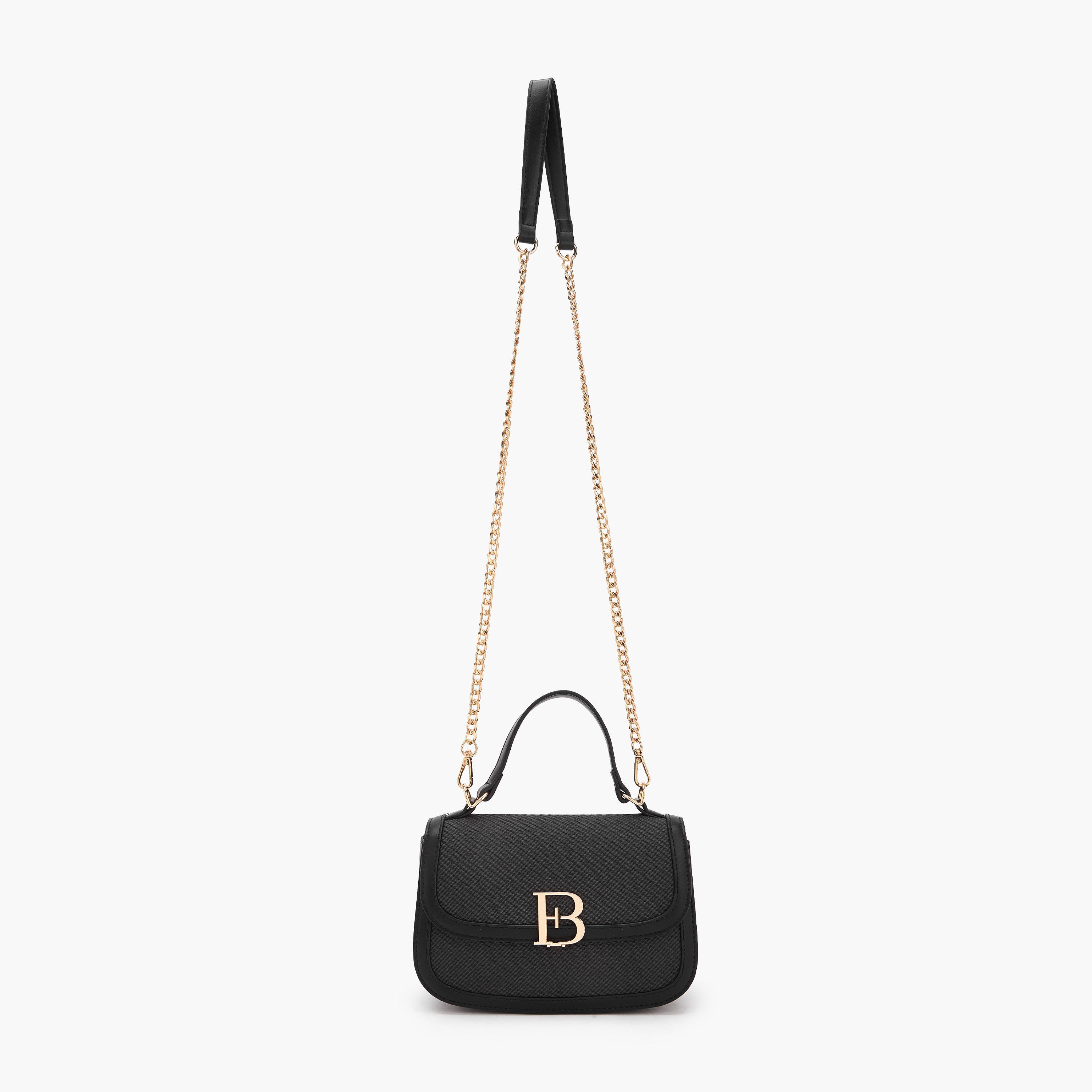 شنطة كروس بودي بتفاصيل شعار مع حزام سلسلة من فلورا بيلا-women-bagsandwallets-handbags-image-3