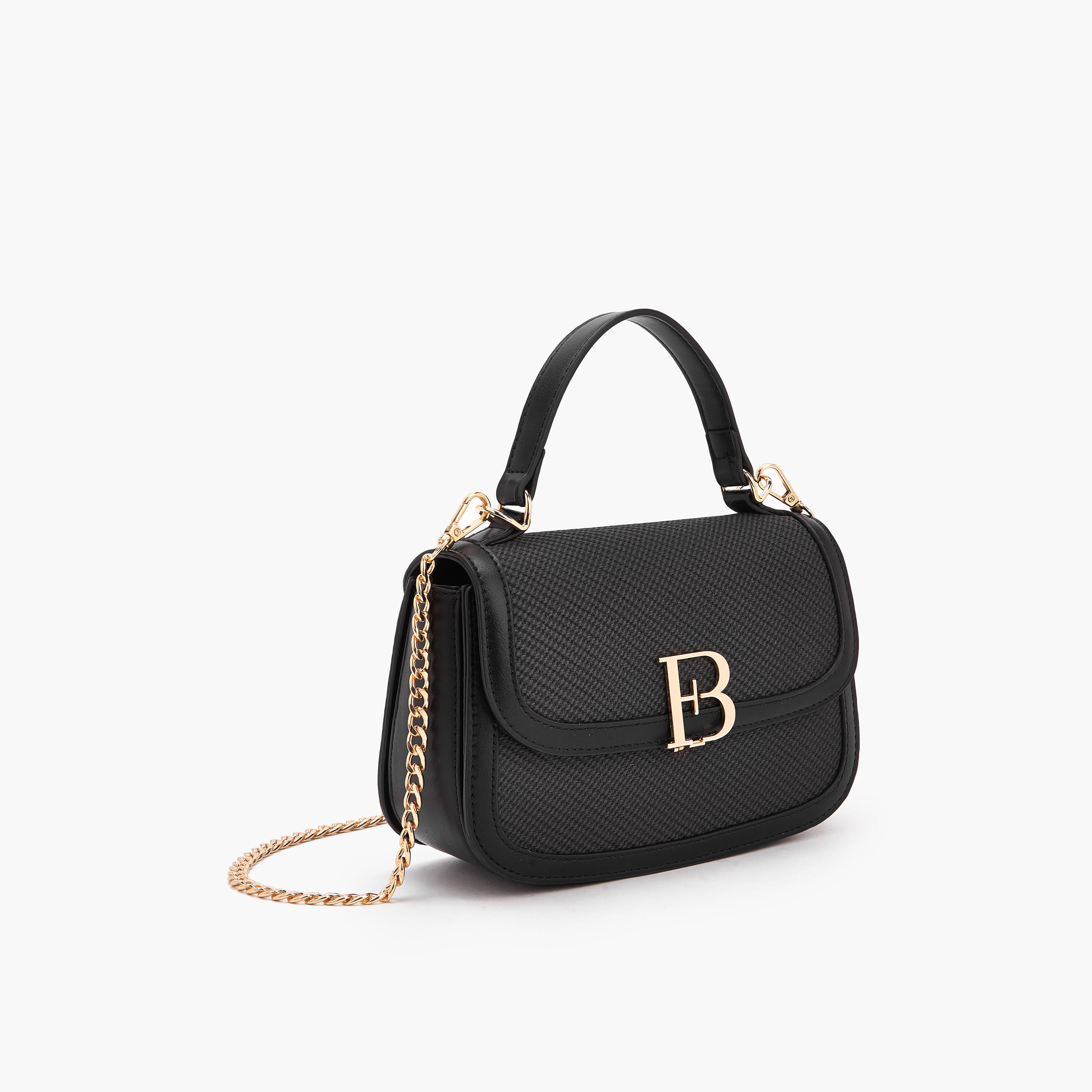 شنطة كروس بودي بتفاصيل شعار مع حزام سلسلة من فلورا بيلا-women-bagsandwallets-handbags-image-4