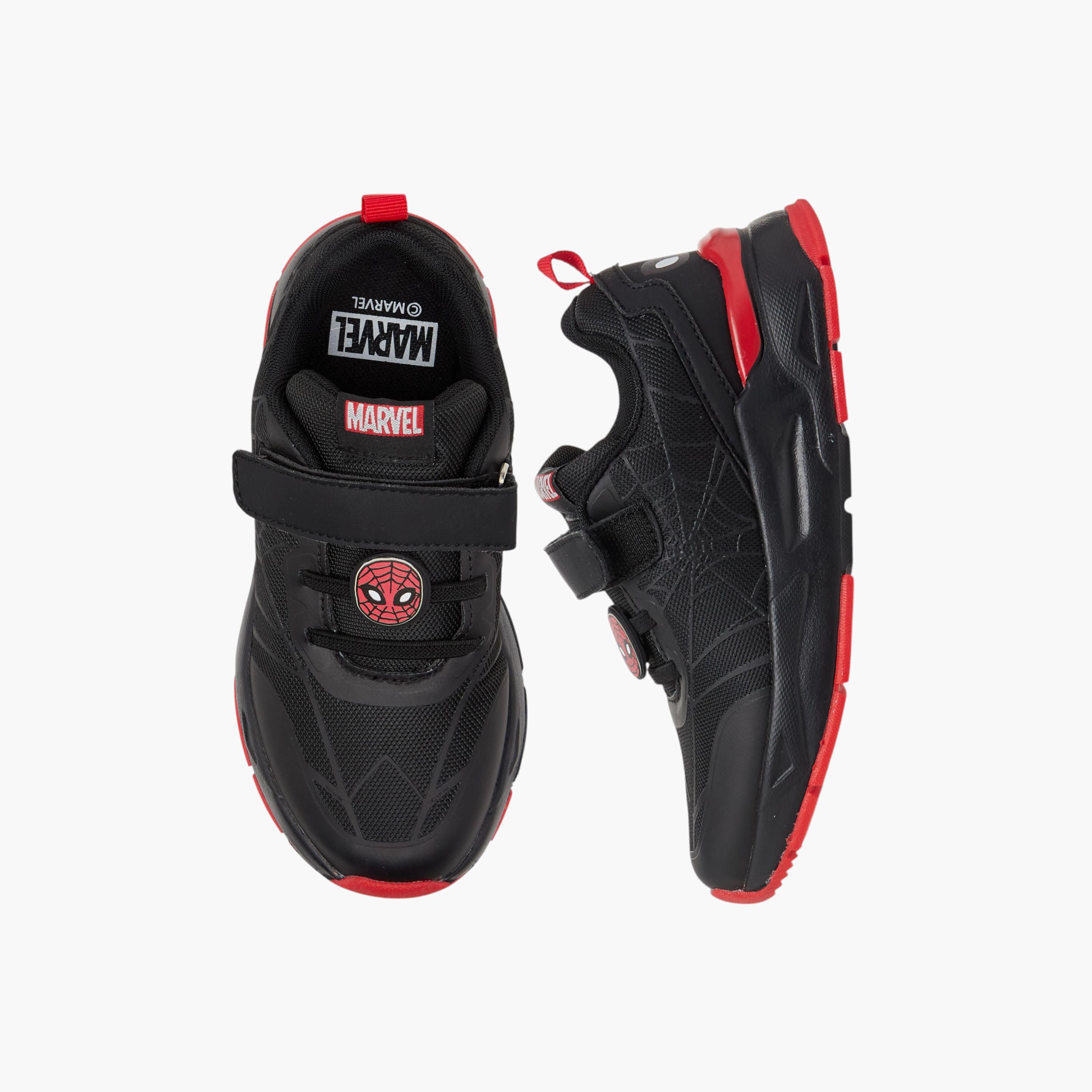 حذاء سنيكرز بشريط إغلاق لاصق وزخارف سبايدر مان-boys-shoes-sneakers-image-1