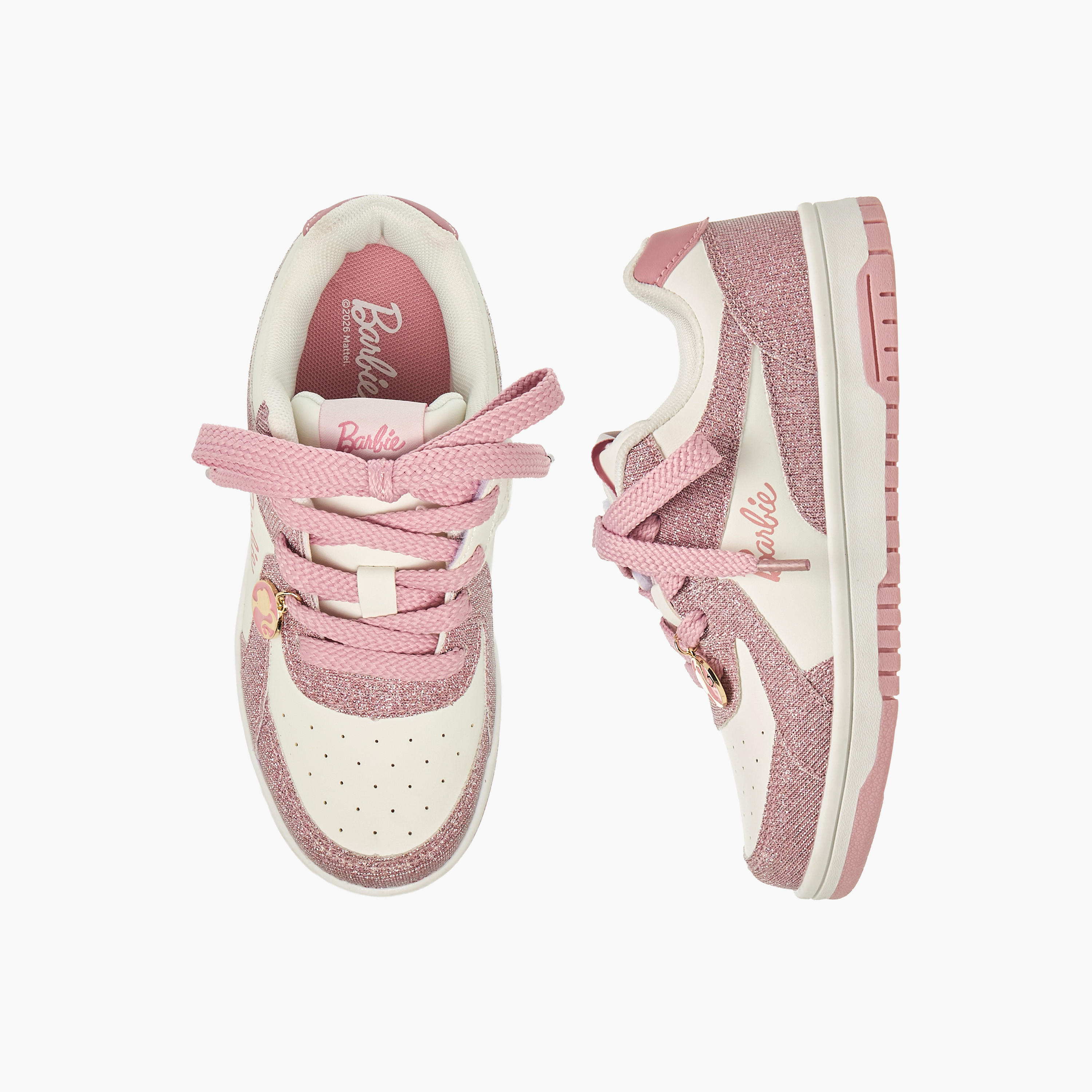 Barbie Girls Panelled Lace-Up Sneakers-girls-shoes-sneakers-image-1