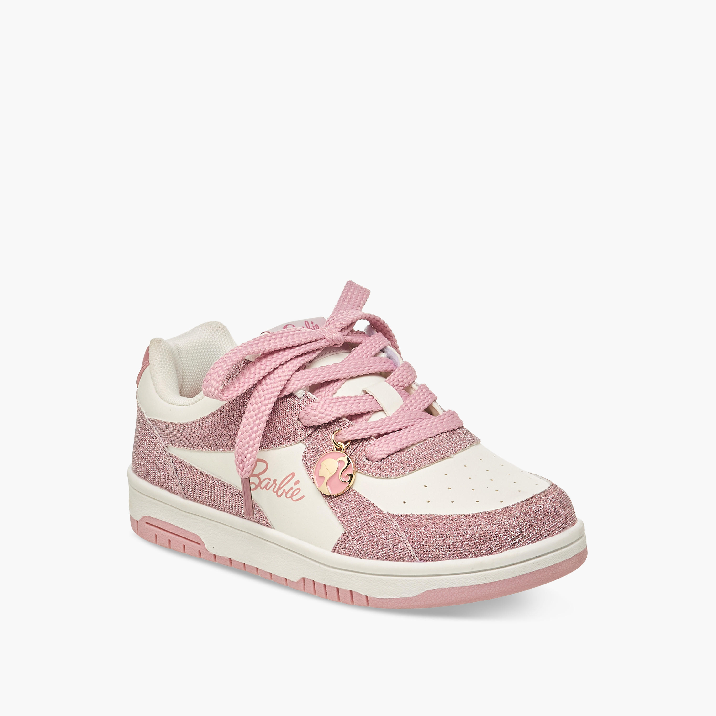 Barbie Girls Panelled Lace-Up Sneakers-girls-shoes-sneakers-image-2