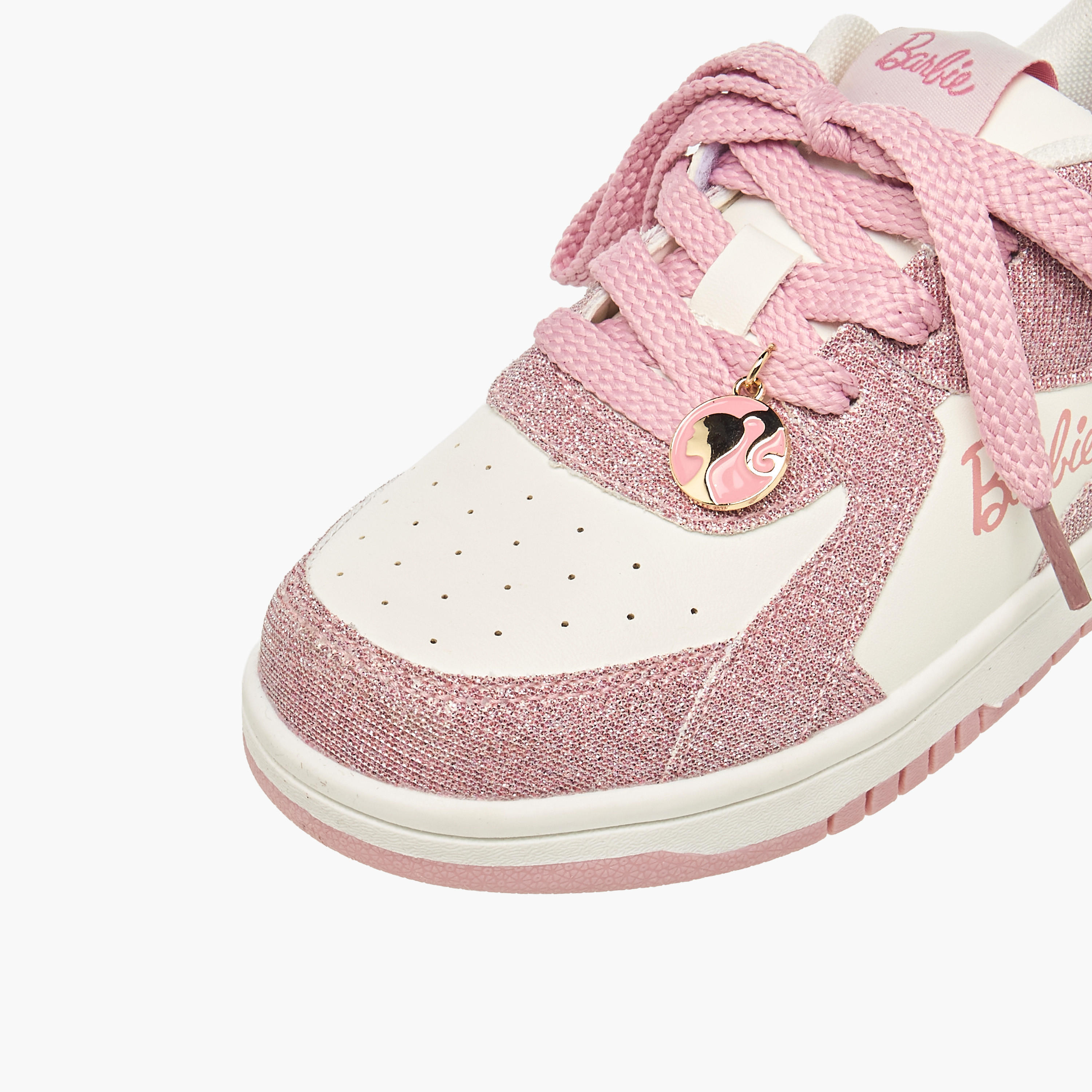 Barbie Girls Panelled Lace-Up Sneakers-girls-shoes-sneakers-image-4