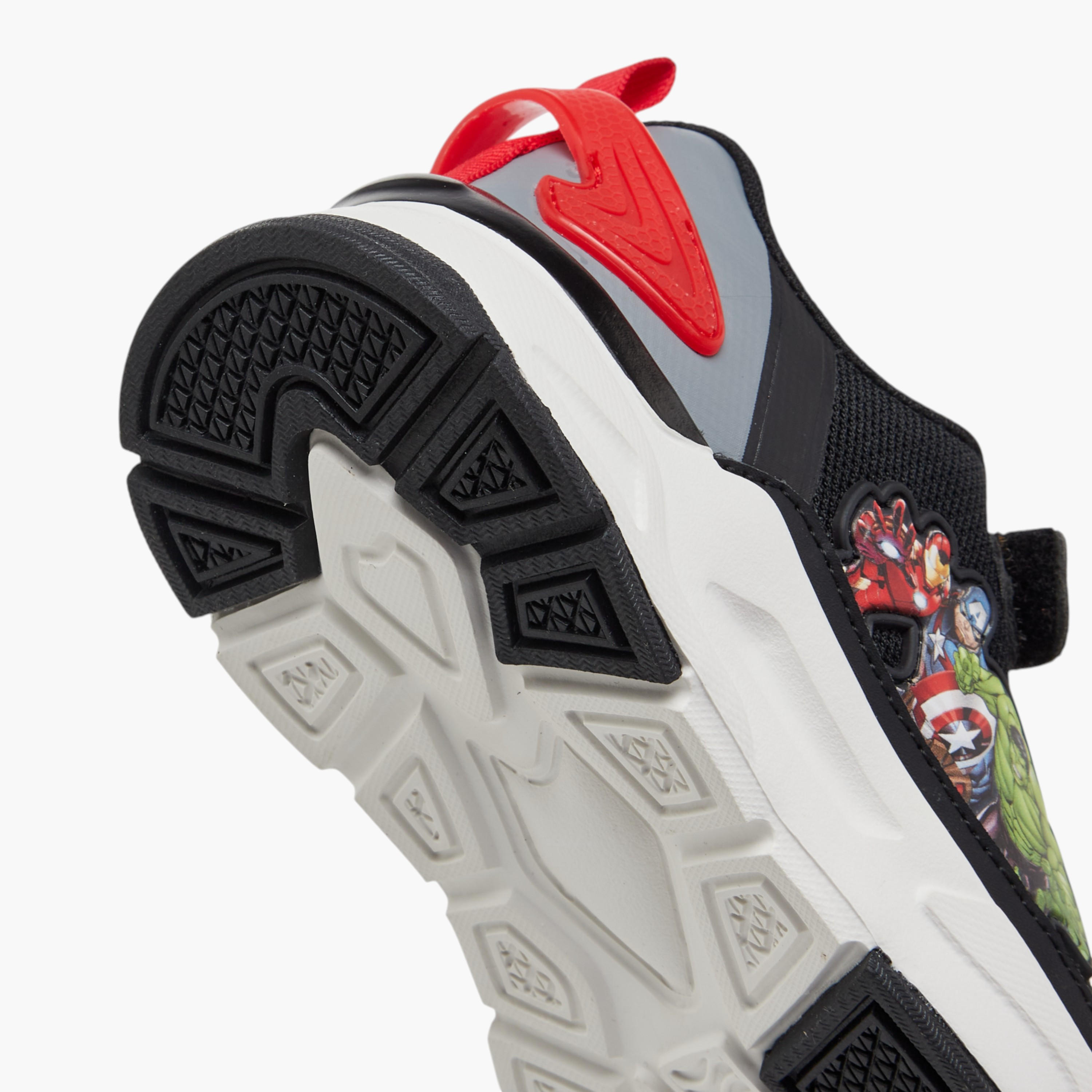 Avengers Detail Sneakers with Hook and Loop Closure-boys-shoes-sneakers-image-5