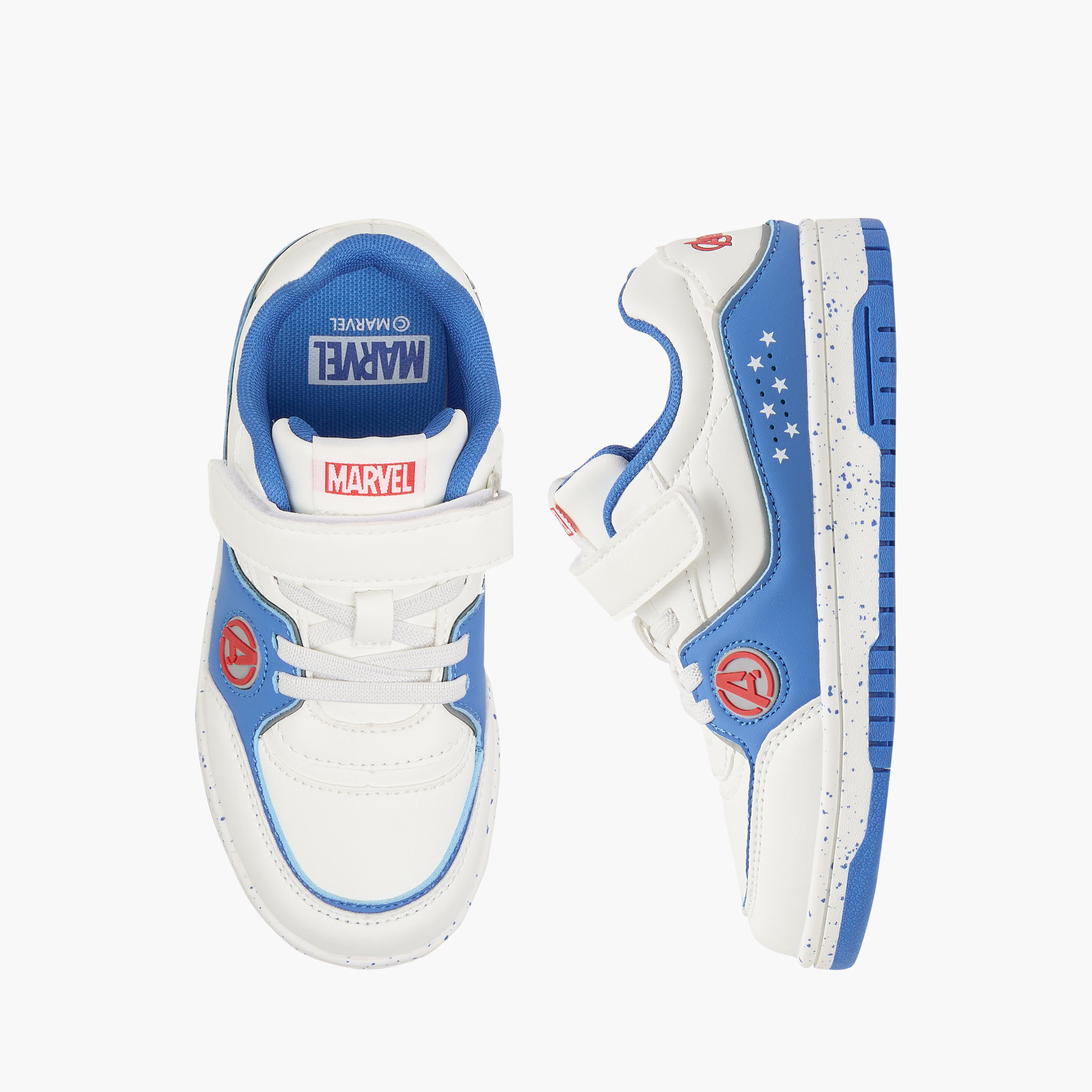 Marvel Avengers Applique Sneakers with Hook and Loop Closure-boys-shoes-sneakers-image-1