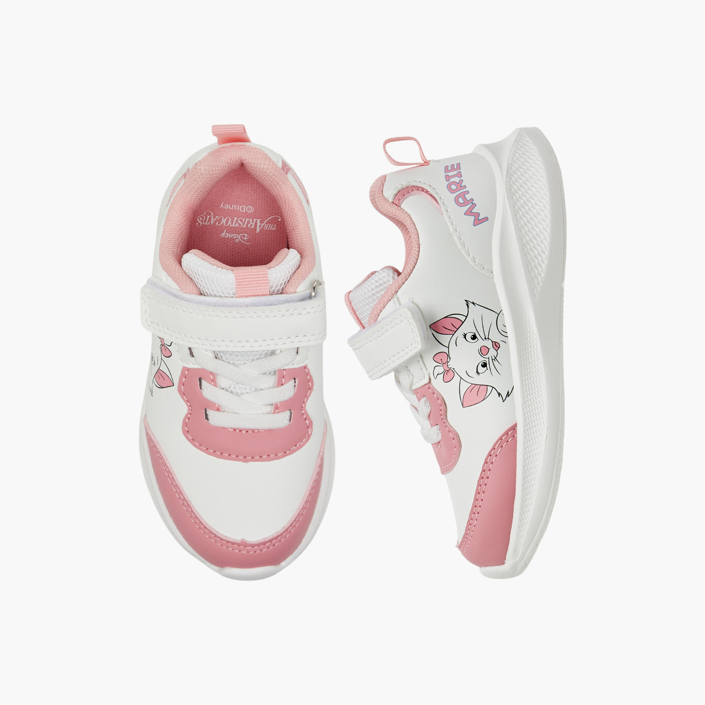 Disney Marie Print Sneakers with Hook and Loop Closure-girls-shoes-sneakers-image-1