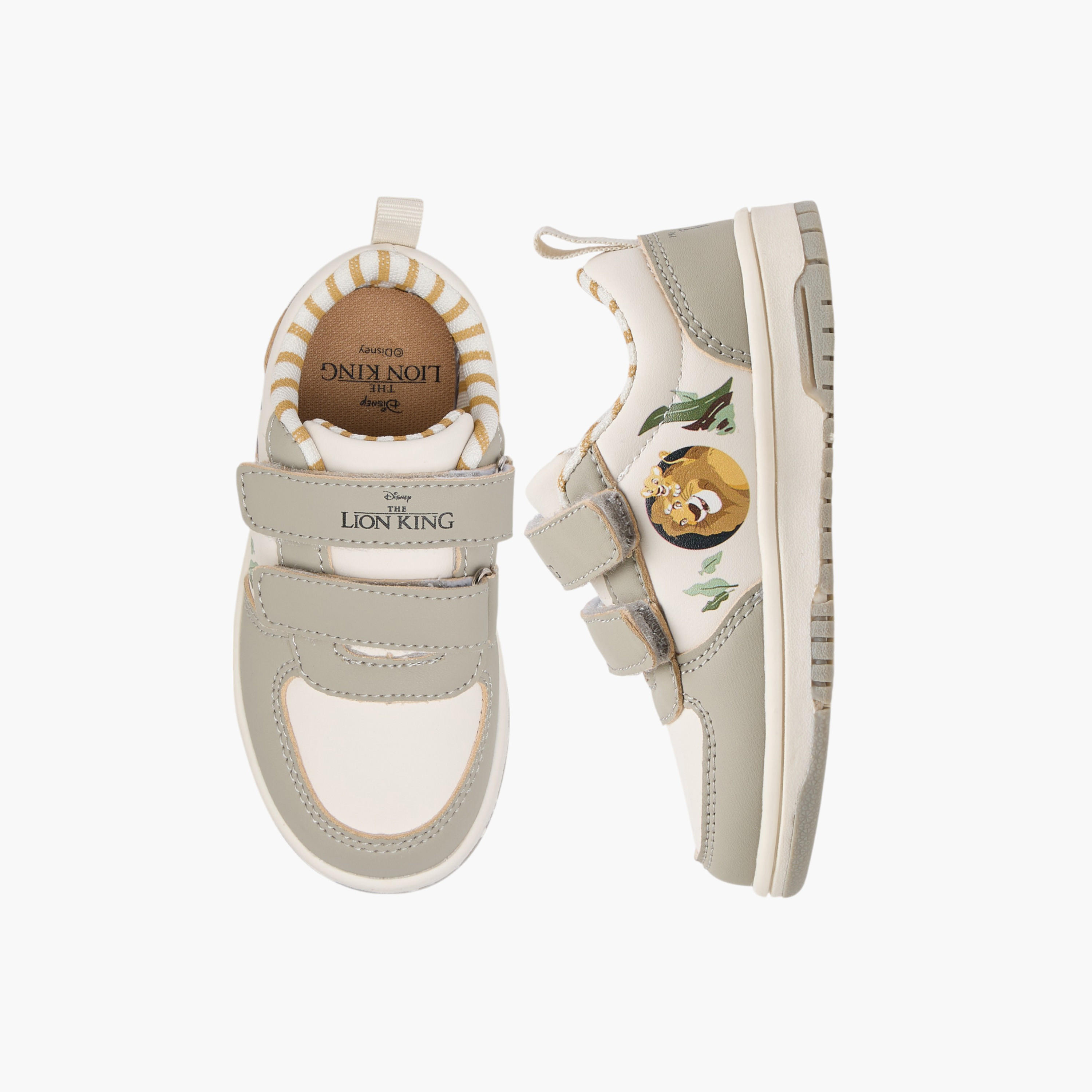 Disney Lion King Print Sneakers with Hook and Loop Closure-boys-shoes-sneakers-image-1