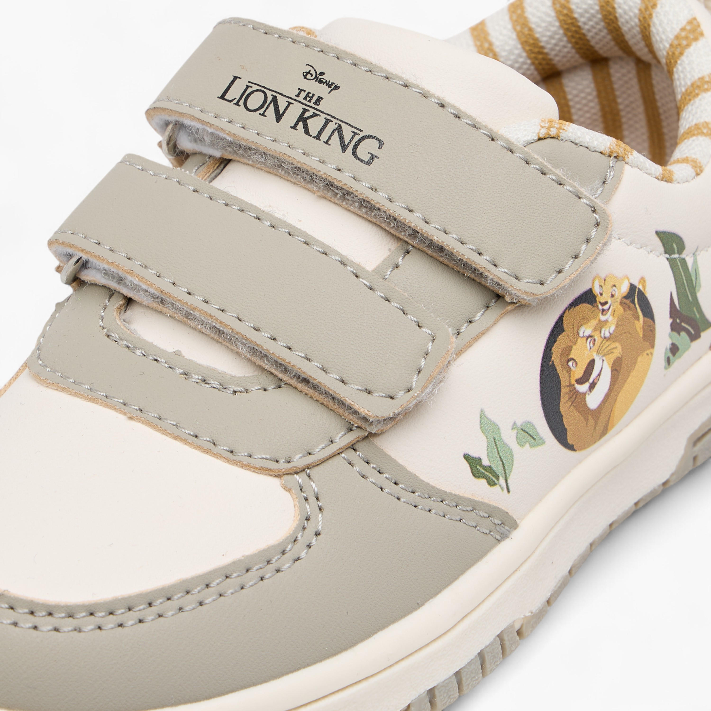 Disney Lion King Print Sneakers with Hook and Loop Closure-boys-shoes-sneakers-image-4
