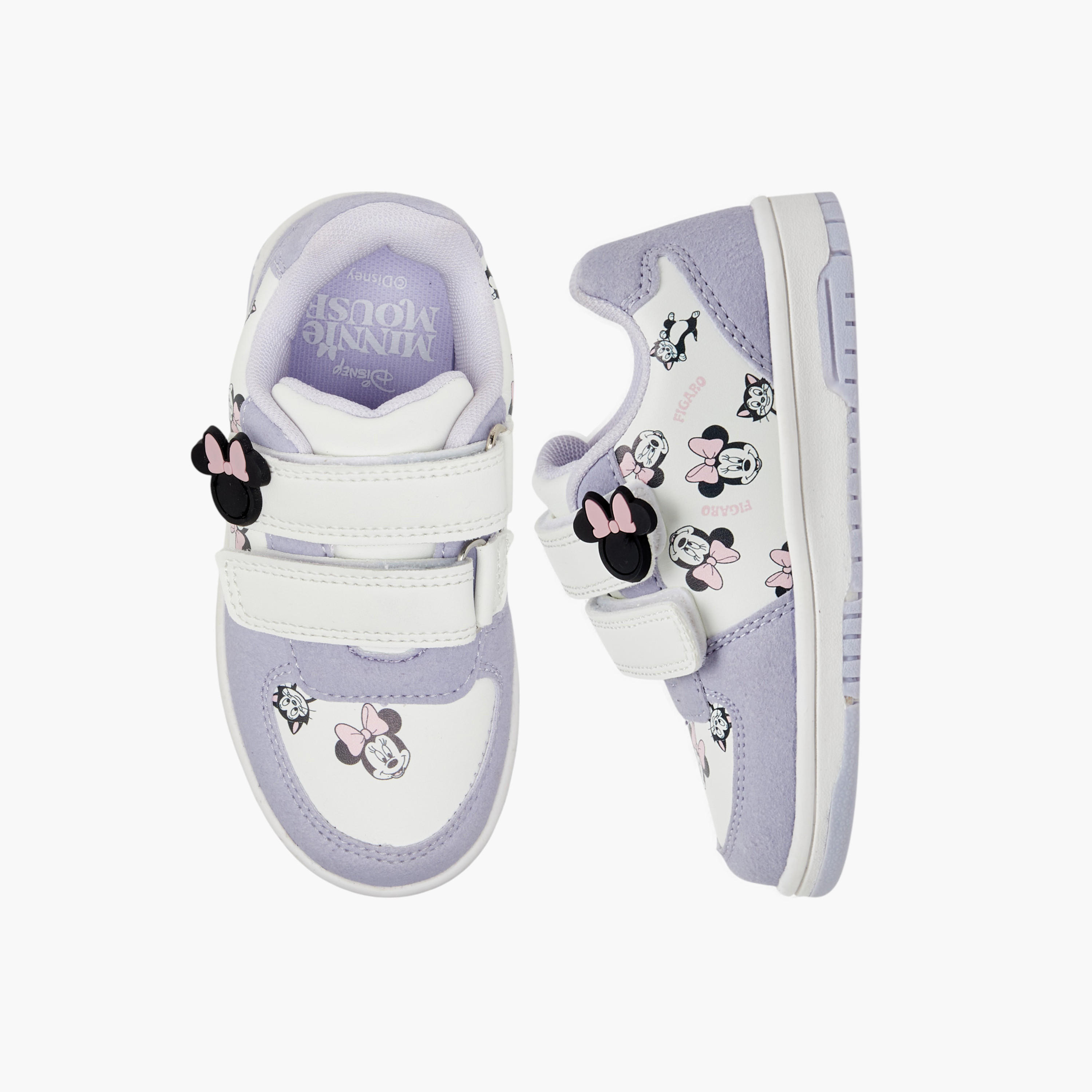 حذاء سنيكرز بشريط إغلاق لاصق وطبعات ميني ماوس من ديزني-girls-shoes-sneakers-image-5