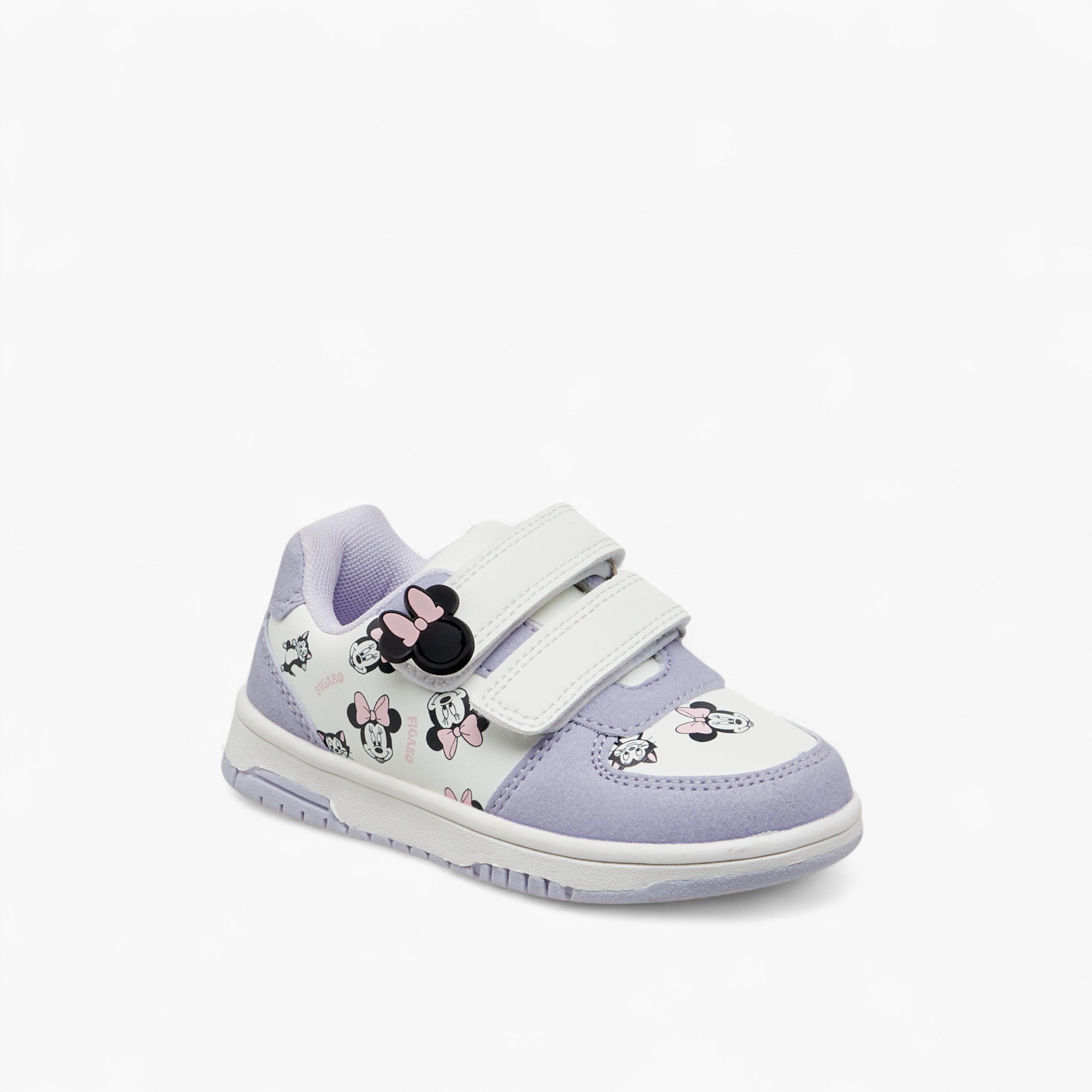 حذاء سنيكرز بشريط إغلاق لاصق وطبعات ميني ماوس من ديزني-girls-shoes-sneakers-image-4