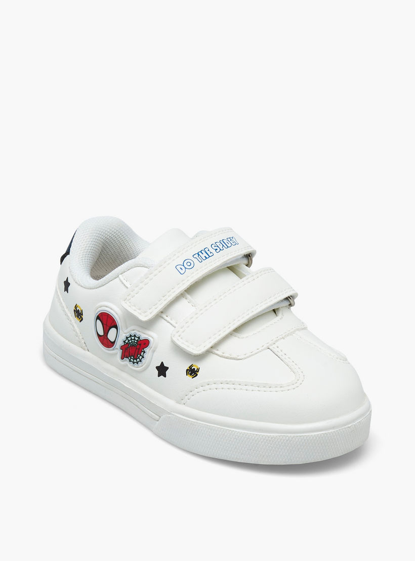 Boys Hook & Loop Spider-Man Print Ankle Sneakers-boys-shoes-sneakers-image-2