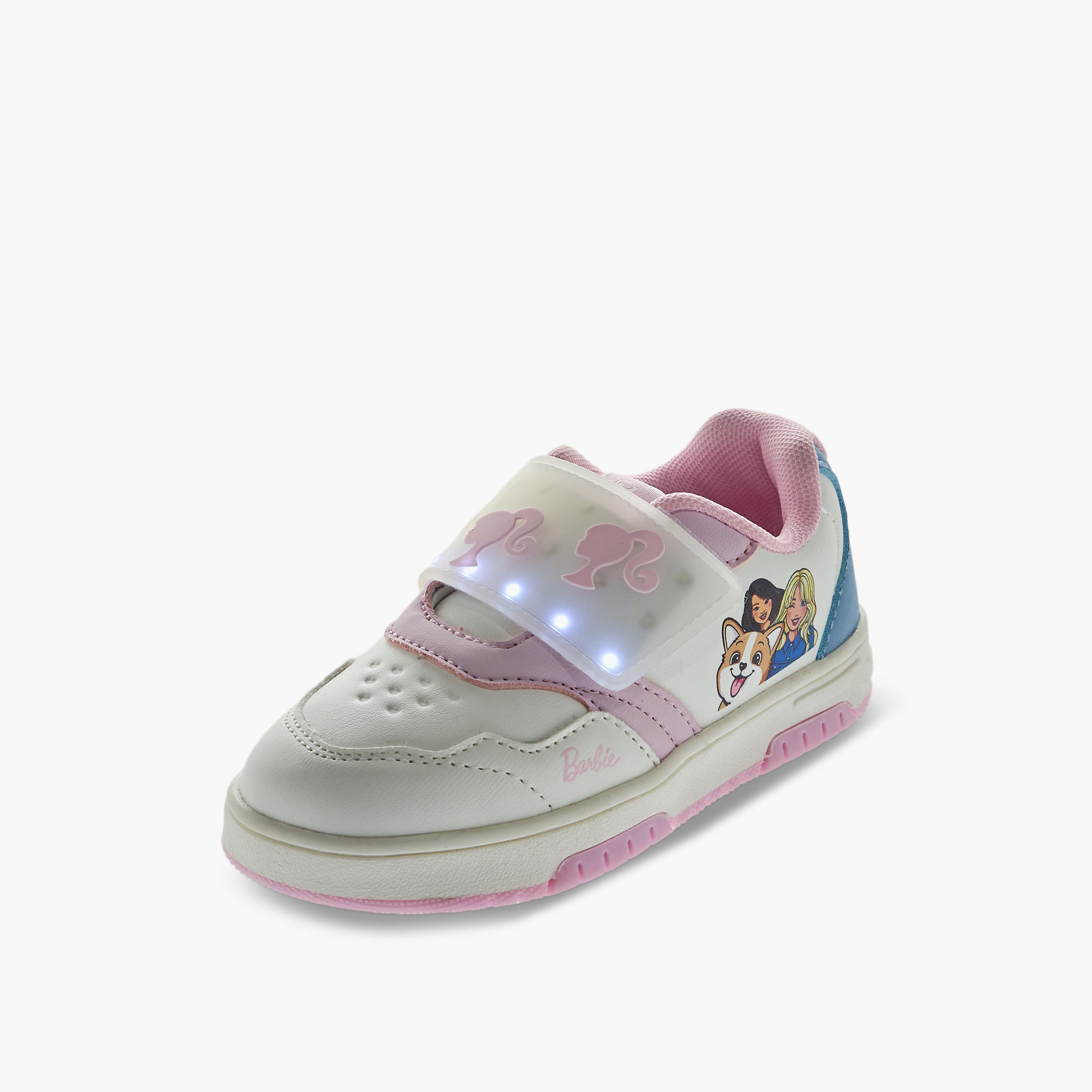 حذاء سنيكرز بشريط إغلاق لاصق وطبعات للبنات من باربي-girls-shoes-sneakers-image-10