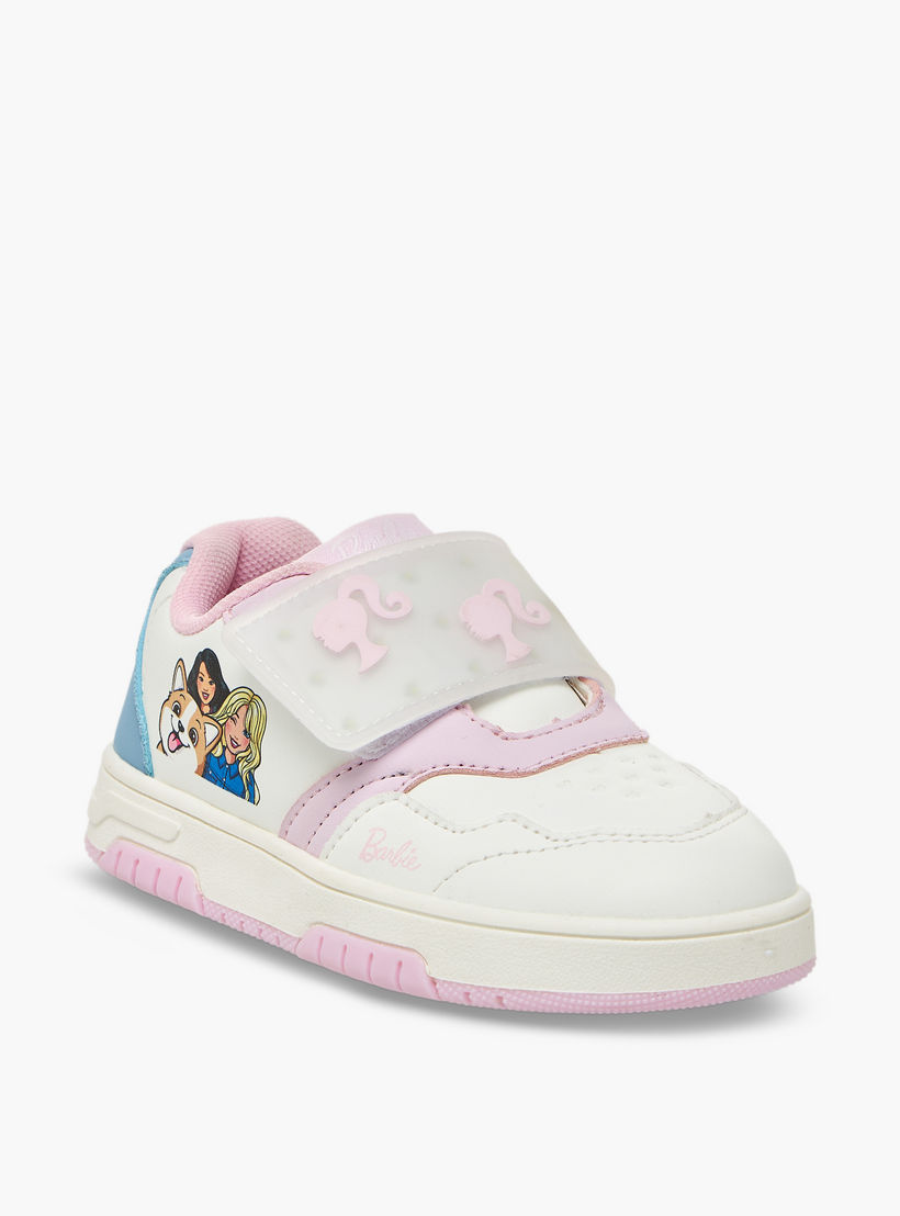 حذاء سنيكرز بشريط إغلاق لاصق وطبعات للبنات من باربي-girls-shoes-sneakers-image-2
