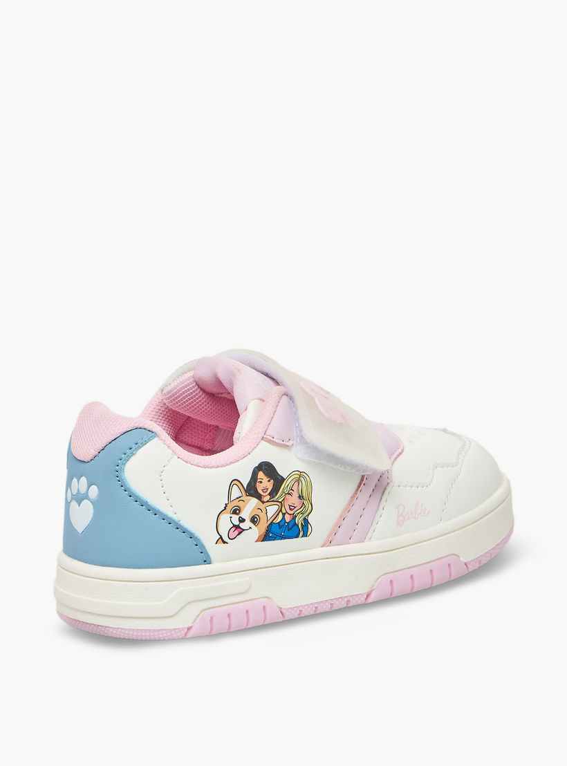 حذاء سنيكرز بشريط إغلاق لاصق وطبعات للبنات من باربي-girls-shoes-sneakers-image-7