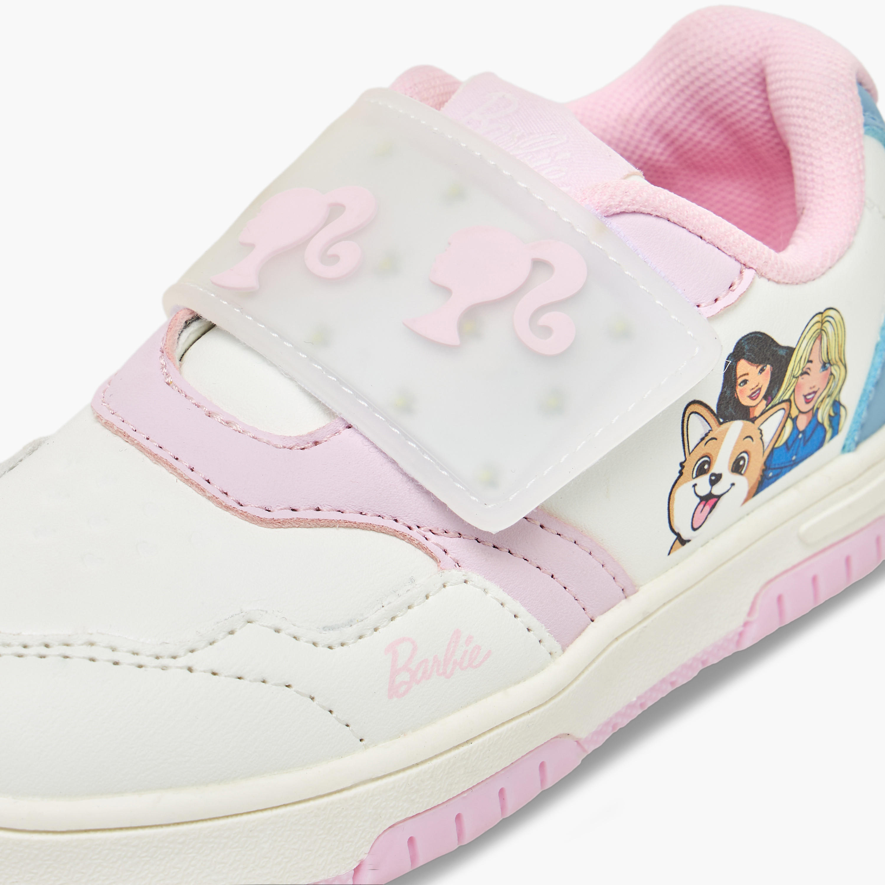 حذاء سنيكرز بشريط إغلاق لاصق وطبعات للبنات من باربي-girls-shoes-sneakers-image-8