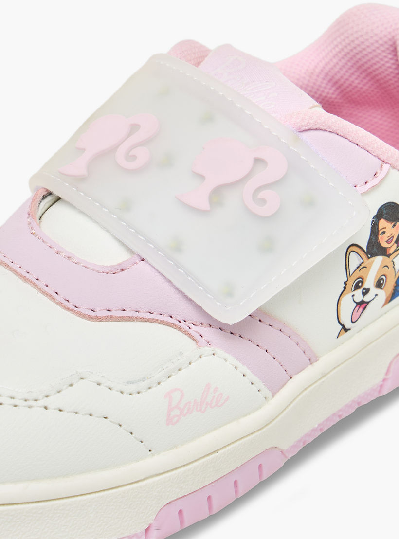 حذاء سنيكرز بشريط إغلاق لاصق وطبعات للبنات من باربي-girls-shoes-sneakers-image-8