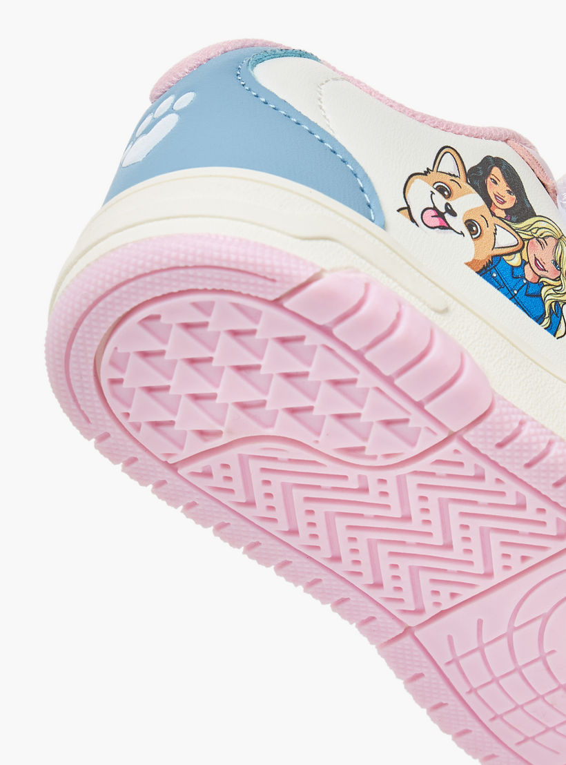 حذاء سنيكرز بشريط إغلاق لاصق وطبعات للبنات من باربي-girls-shoes-sneakers-image-9