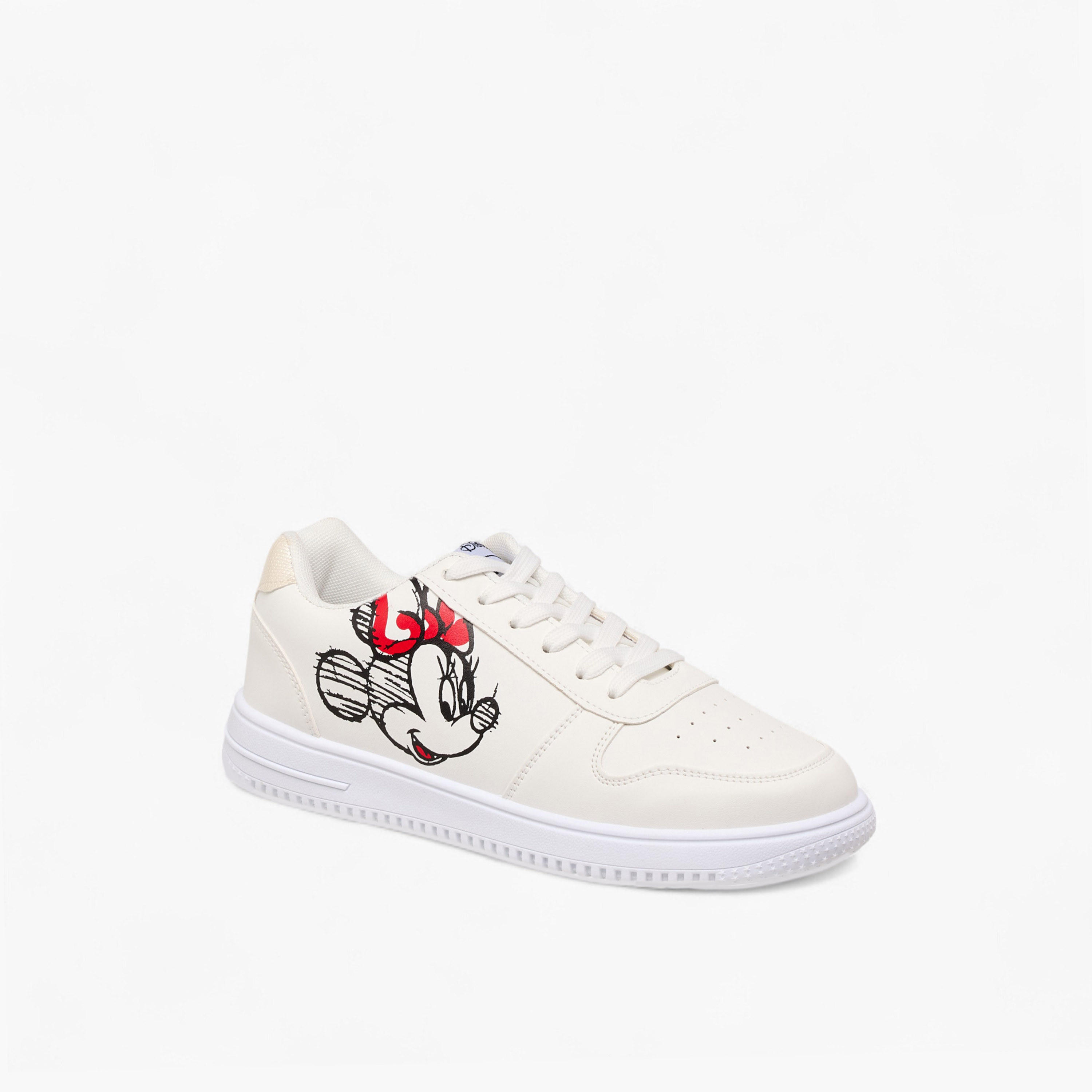 Disney Minnie Mouse Print Lace-Up Sneakers-women-shoes-sneakers-image-2