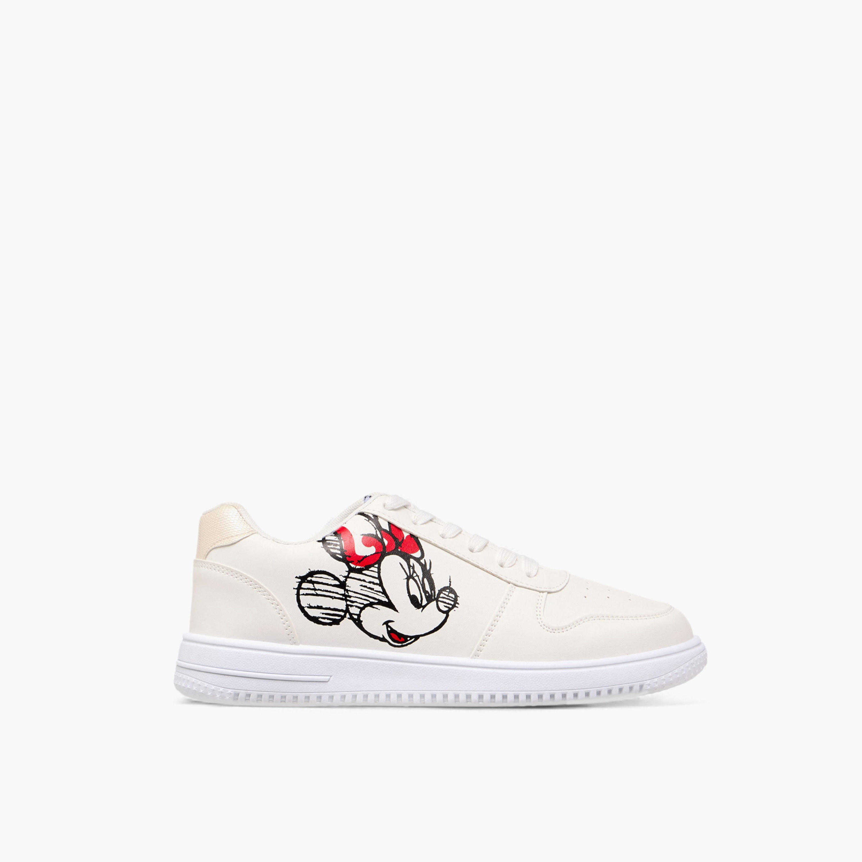 Disney Minnie Mouse Print Lace-Up Sneakers-women-shoes-sneakers-image-3