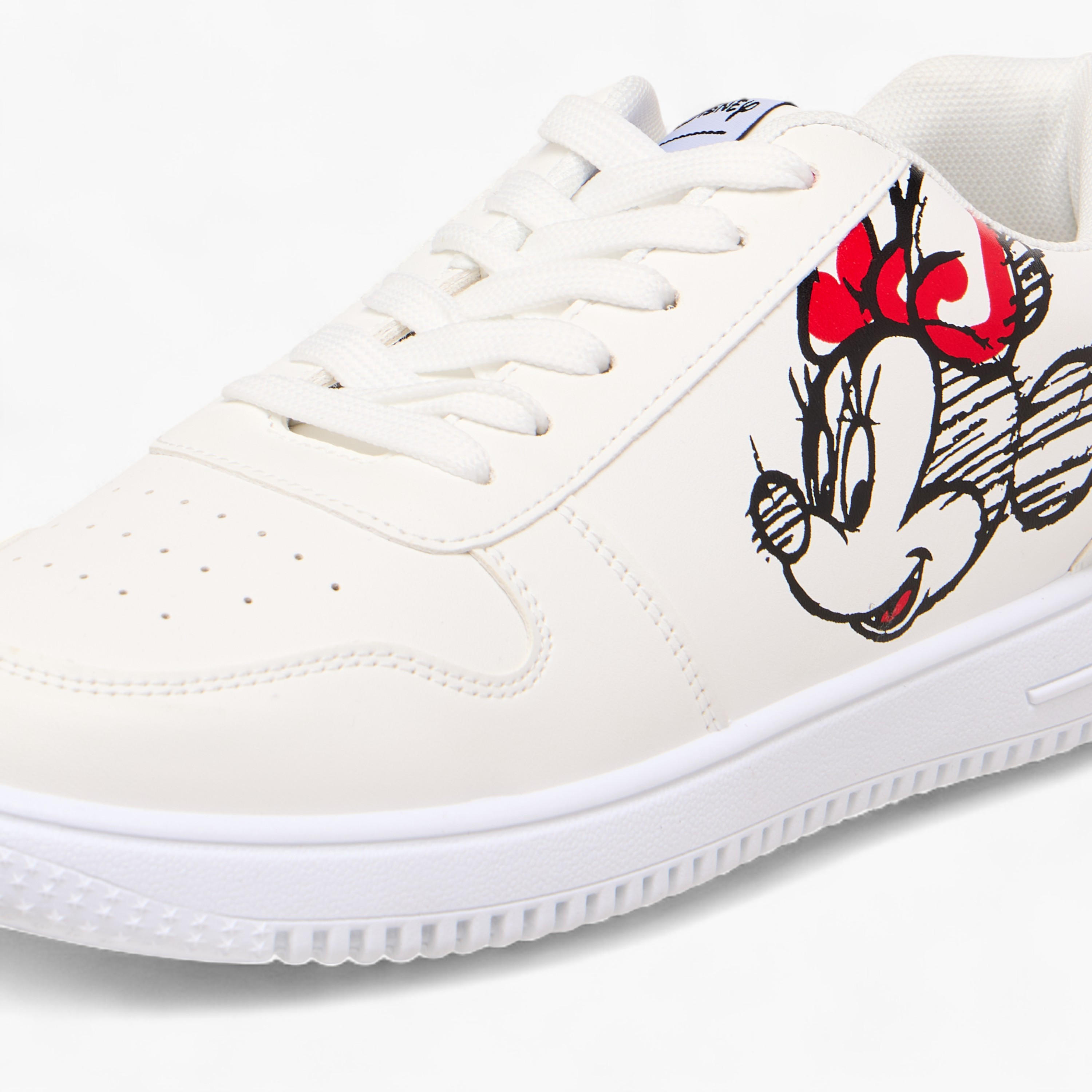 Disney Minnie Mouse Print Lace-Up Sneakers-women-shoes-sneakers-image-4