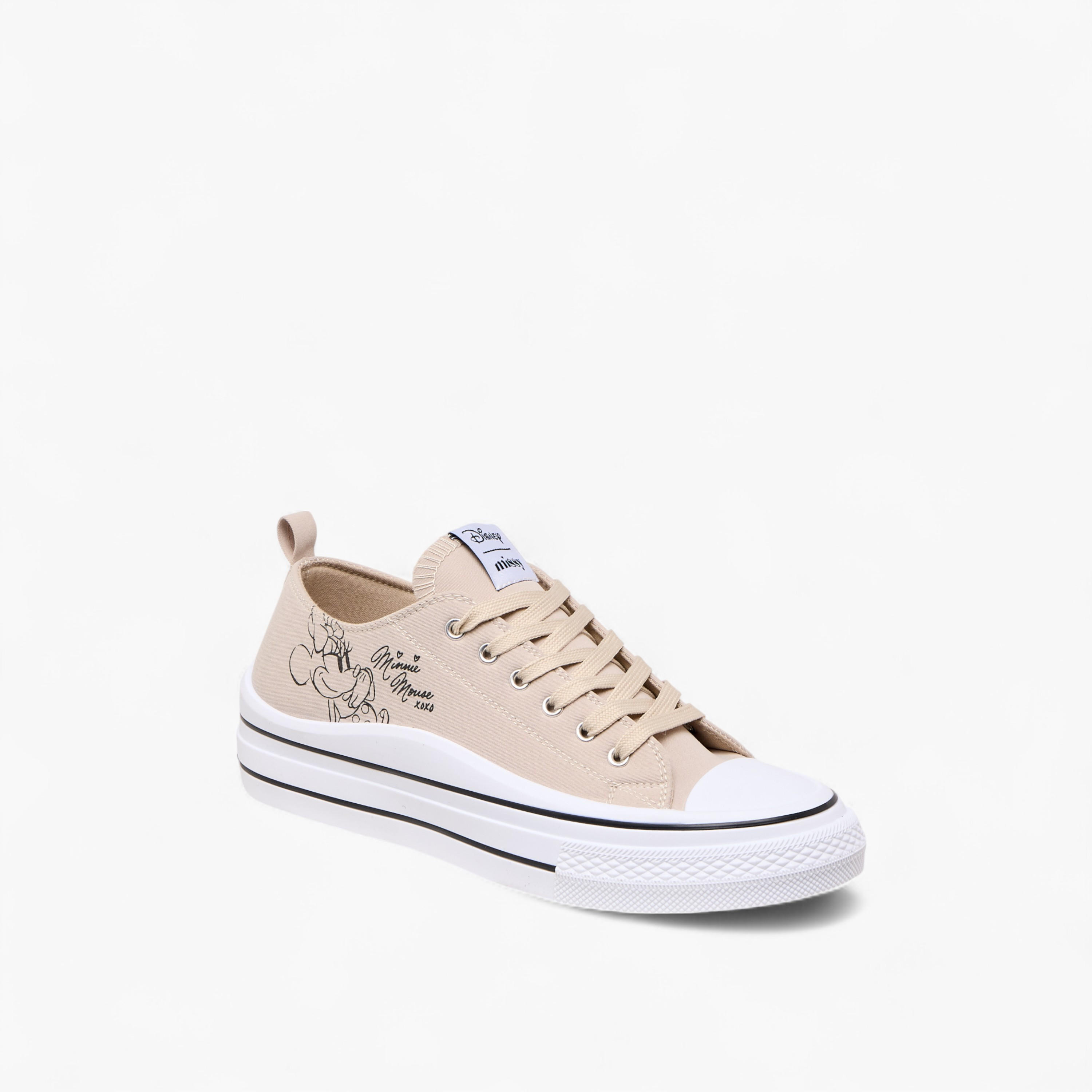 Disney Minnie Mouse Print Sneakers with Lace-Up Closure-women-shoes-sneakers-image-2