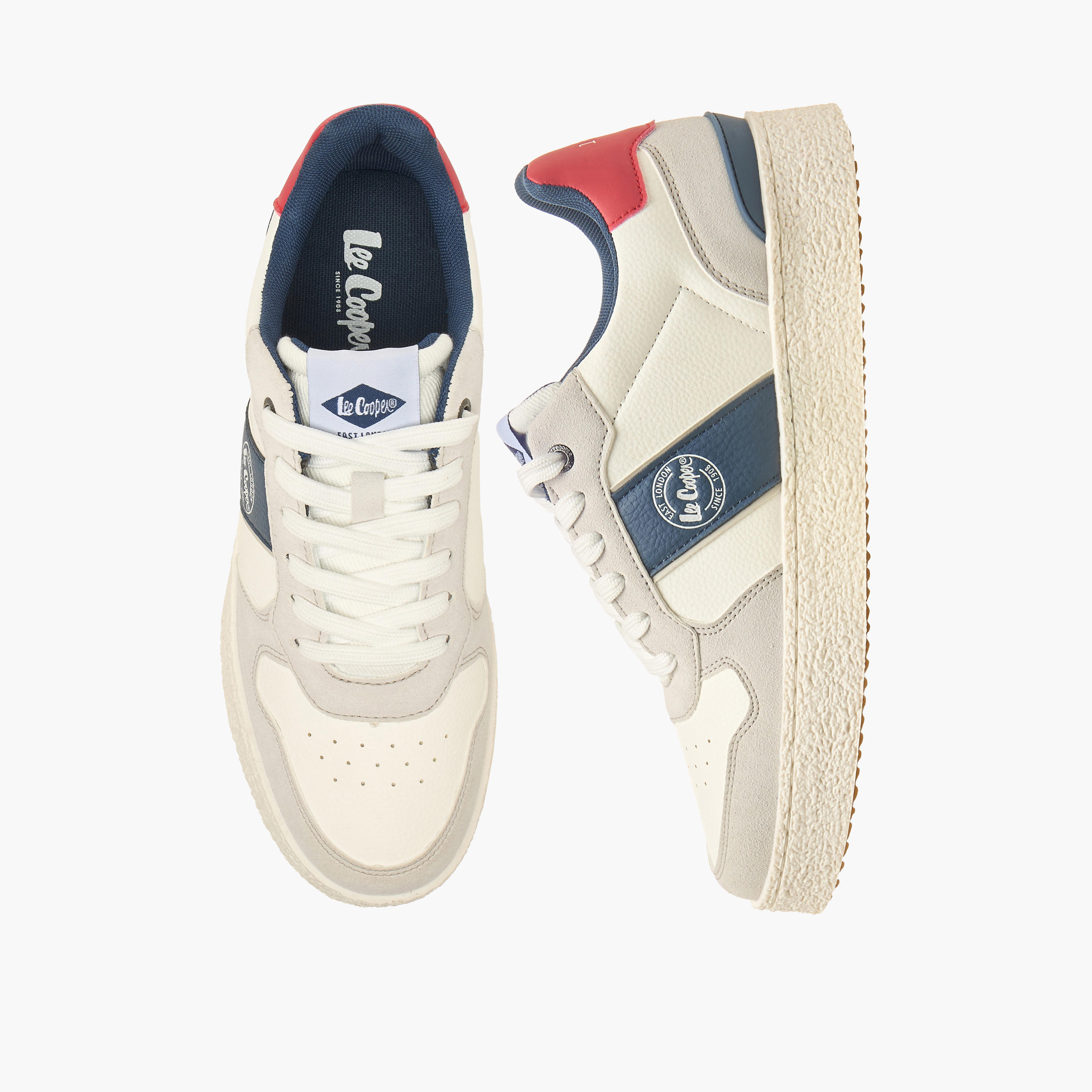 Lee Cooper Men Panelled Lace-Up Sneakers-men-shoes-sneakers-image-1
