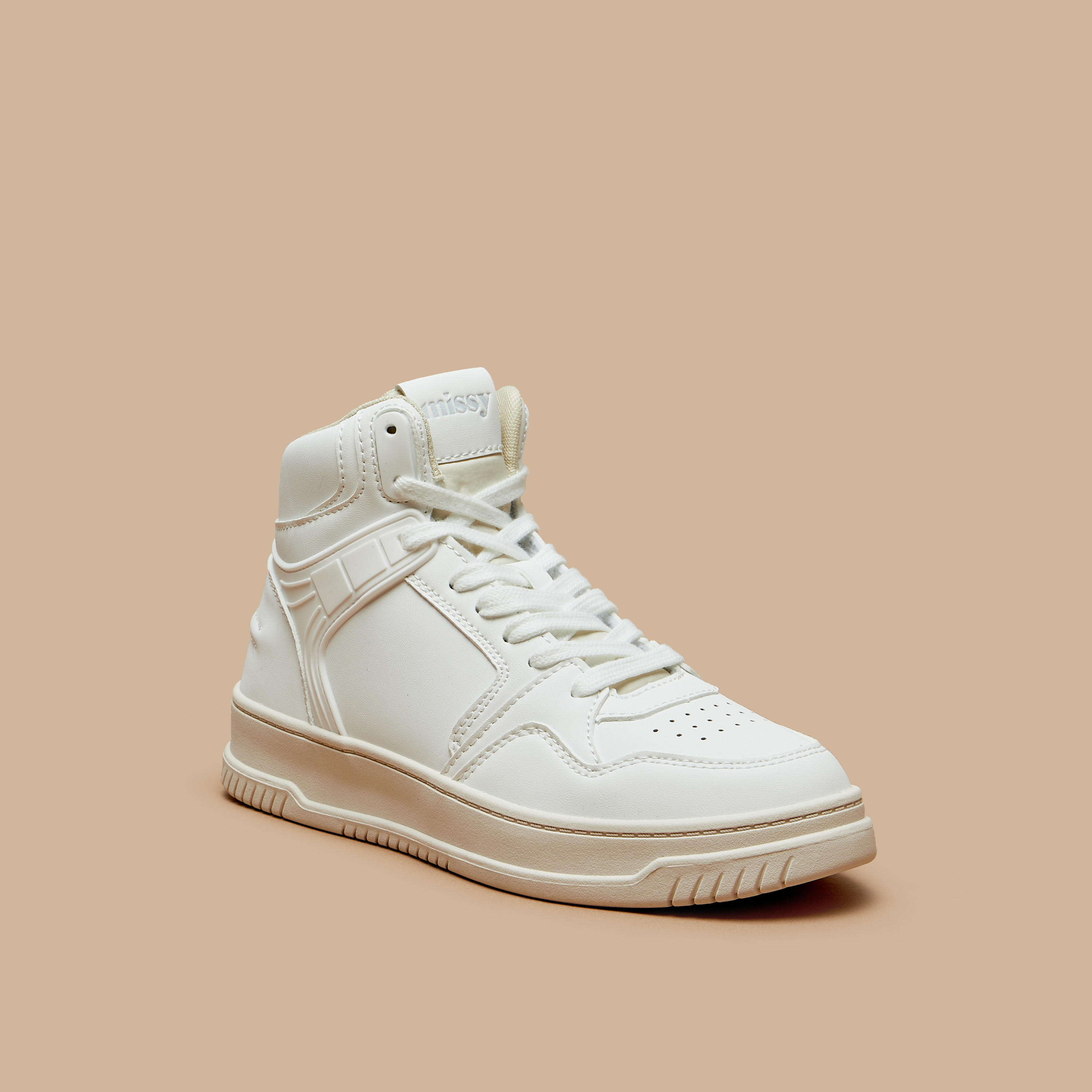 Missy Solid High Top Sneakers with Lace-Up Closure-women-shoes-sneakers-image-1