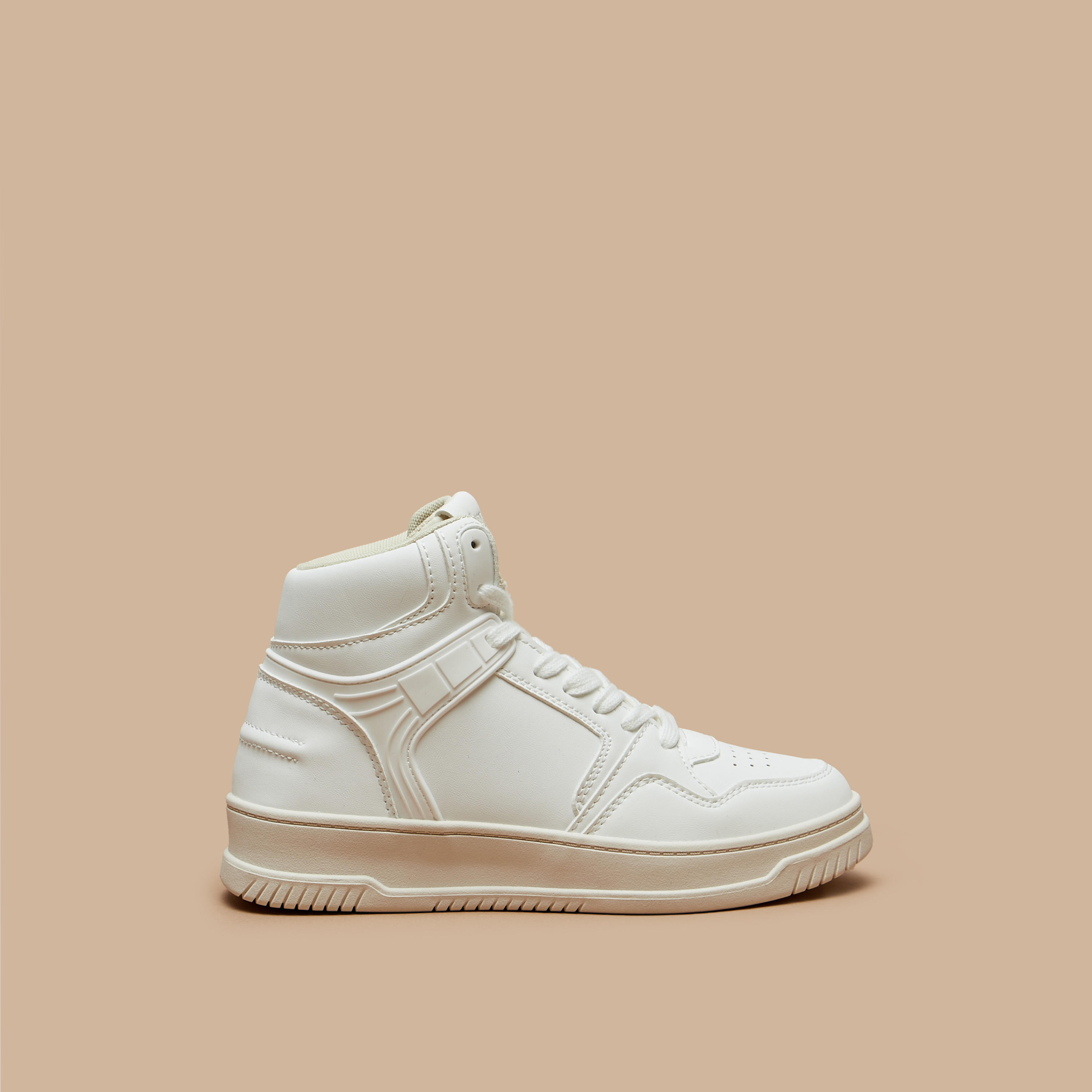 Missy Solid High Top Sneakers with Lace-Up Closure-women-shoes-sneakers-image-3