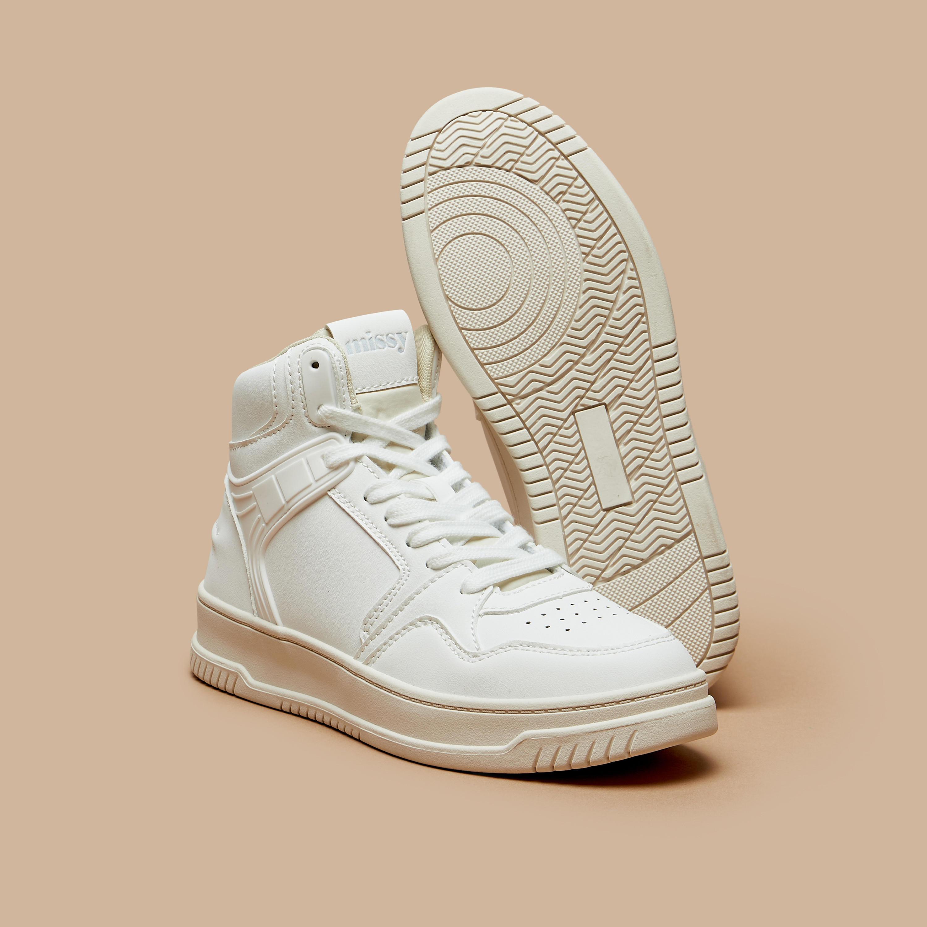 Missy Solid High Top Sneakers with Lace-Up Closure-women-shoes-sneakers-image-4