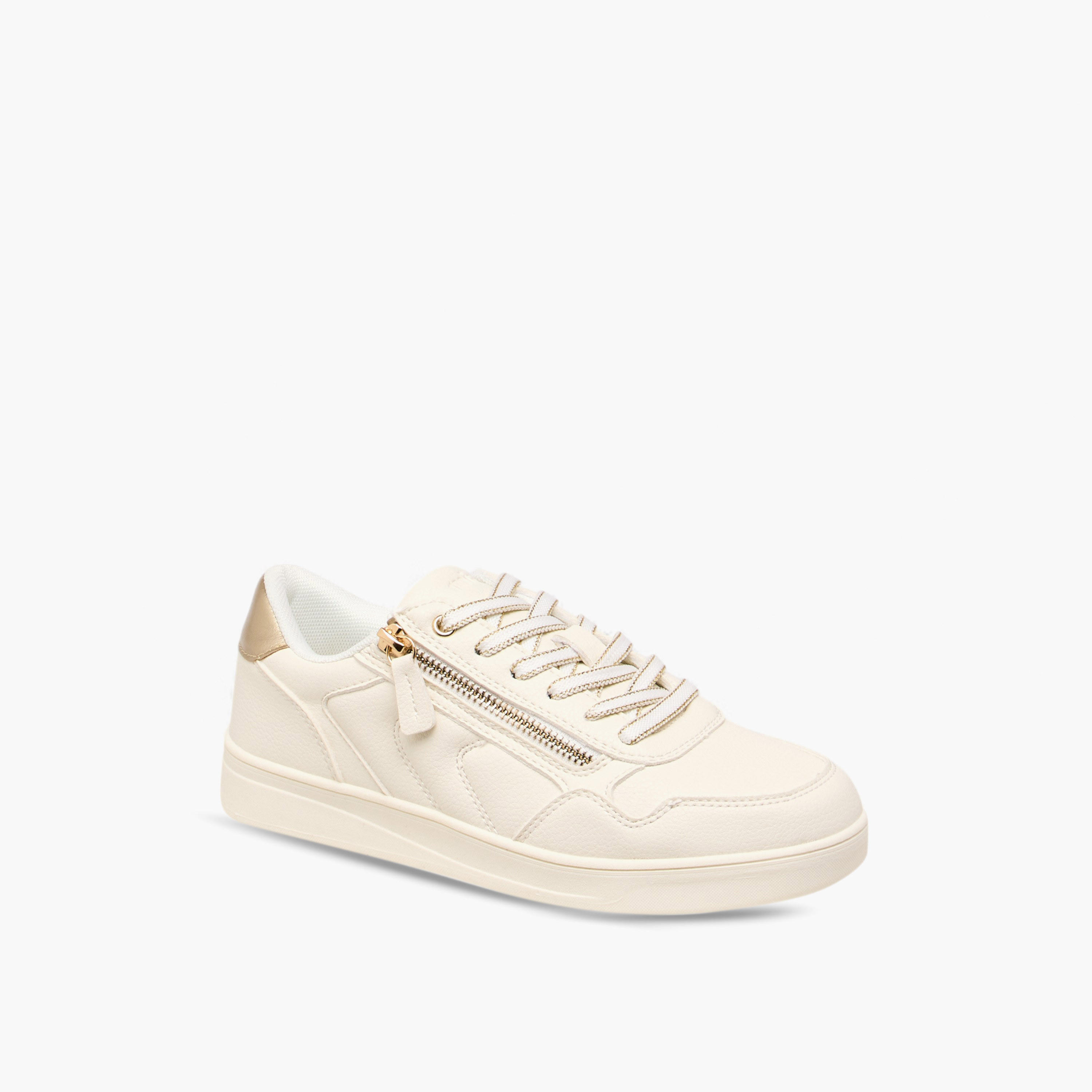 Missy Panelled Sneakers with Zip Detail and Lace-Up Closure-women-shoes-sneakers-image-2