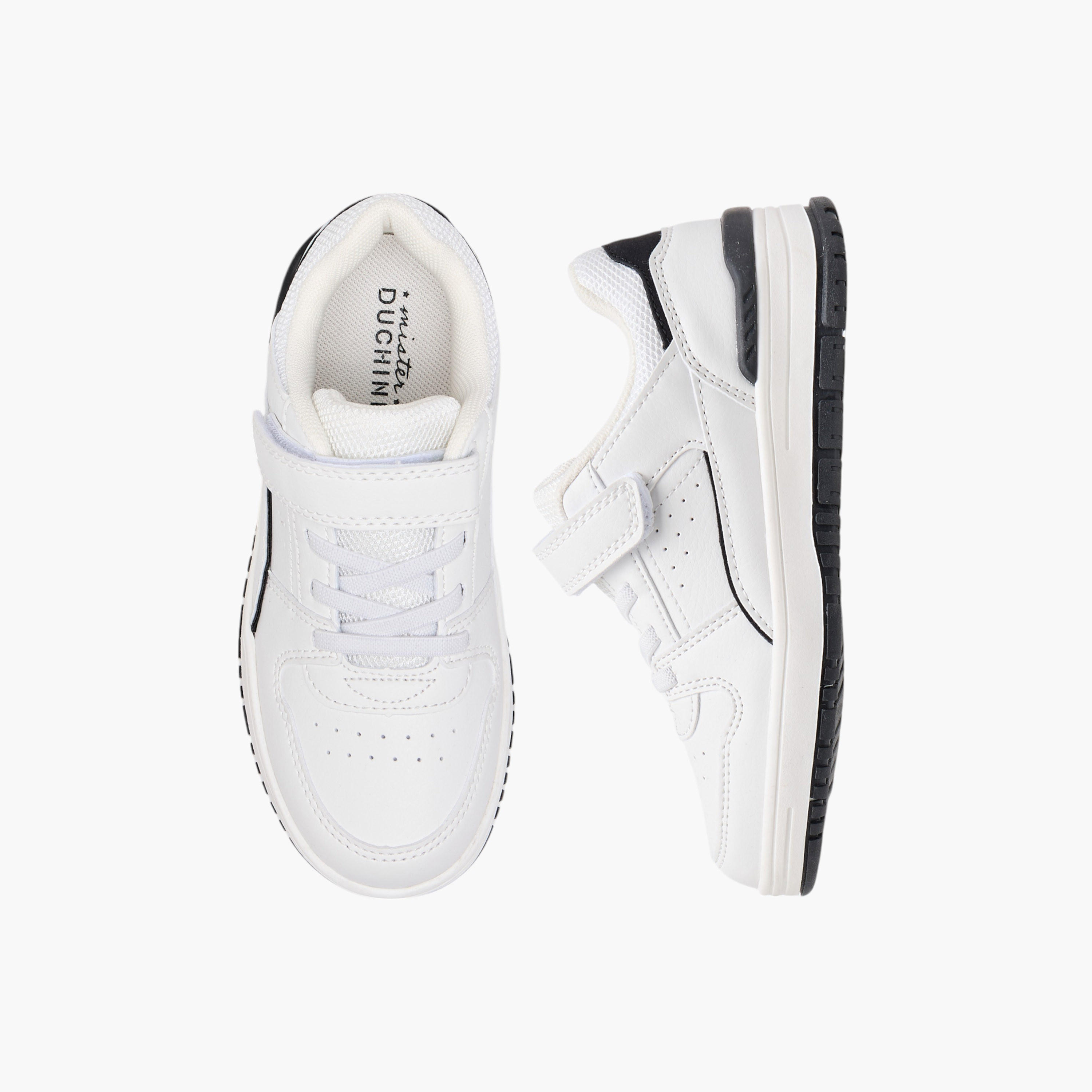 Mister Duchini Panelled Sneakers with Hook and Loop Closure-boys-shoes-sneakers-image-1