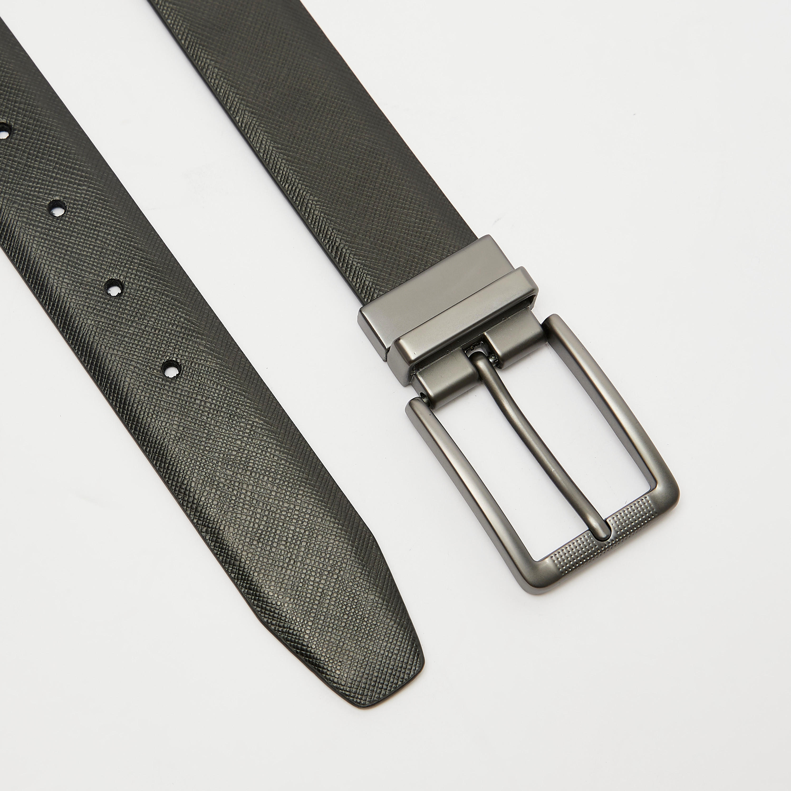 حزام خصر بارز الملمس بإبزيم بدبوس للإغلاق من دوتشيني-men-beltsandwallets-belts-image-2