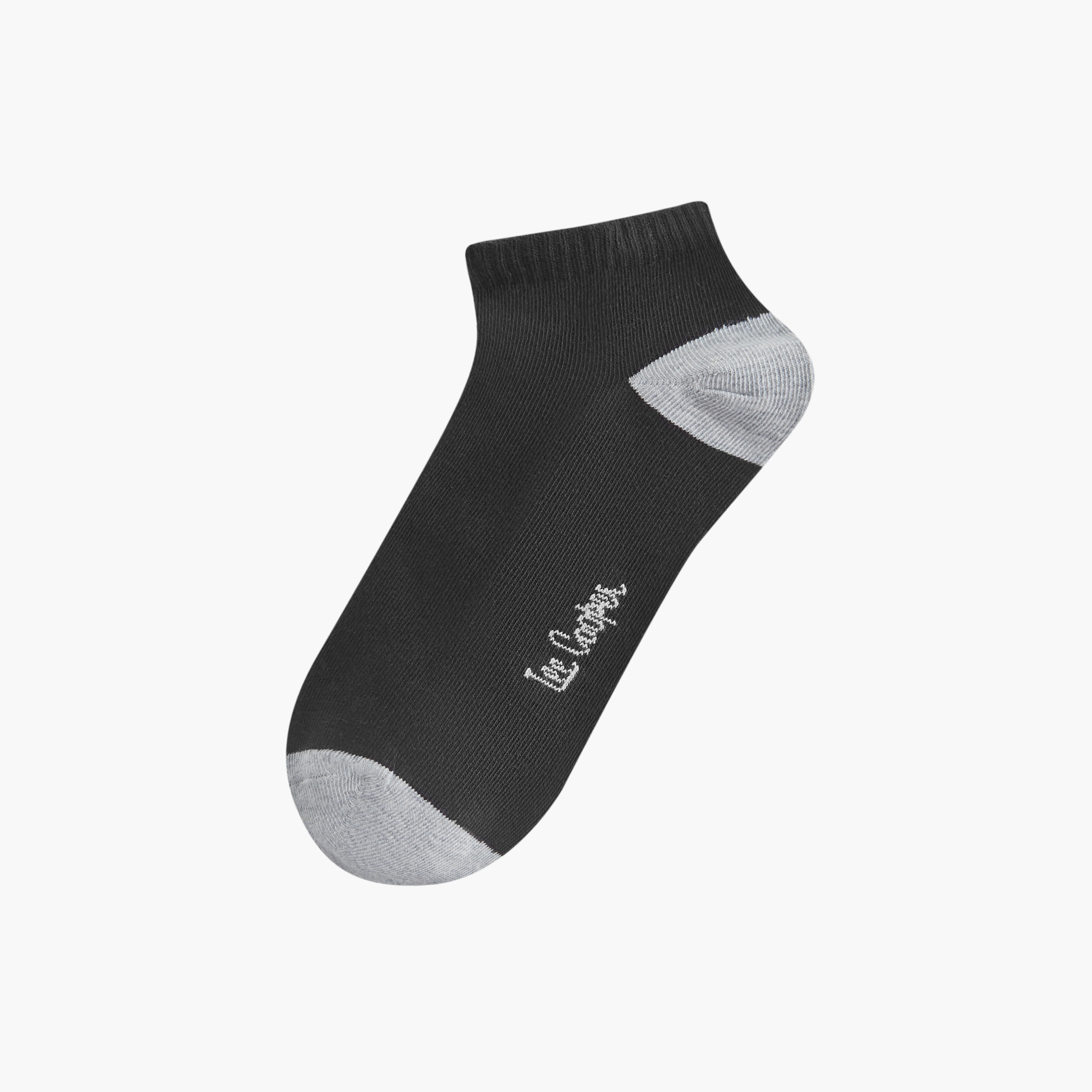 Lee Cooper Logo Detail Non-Terry Ankle Length Socks - Set of 7-men-socks-image-2