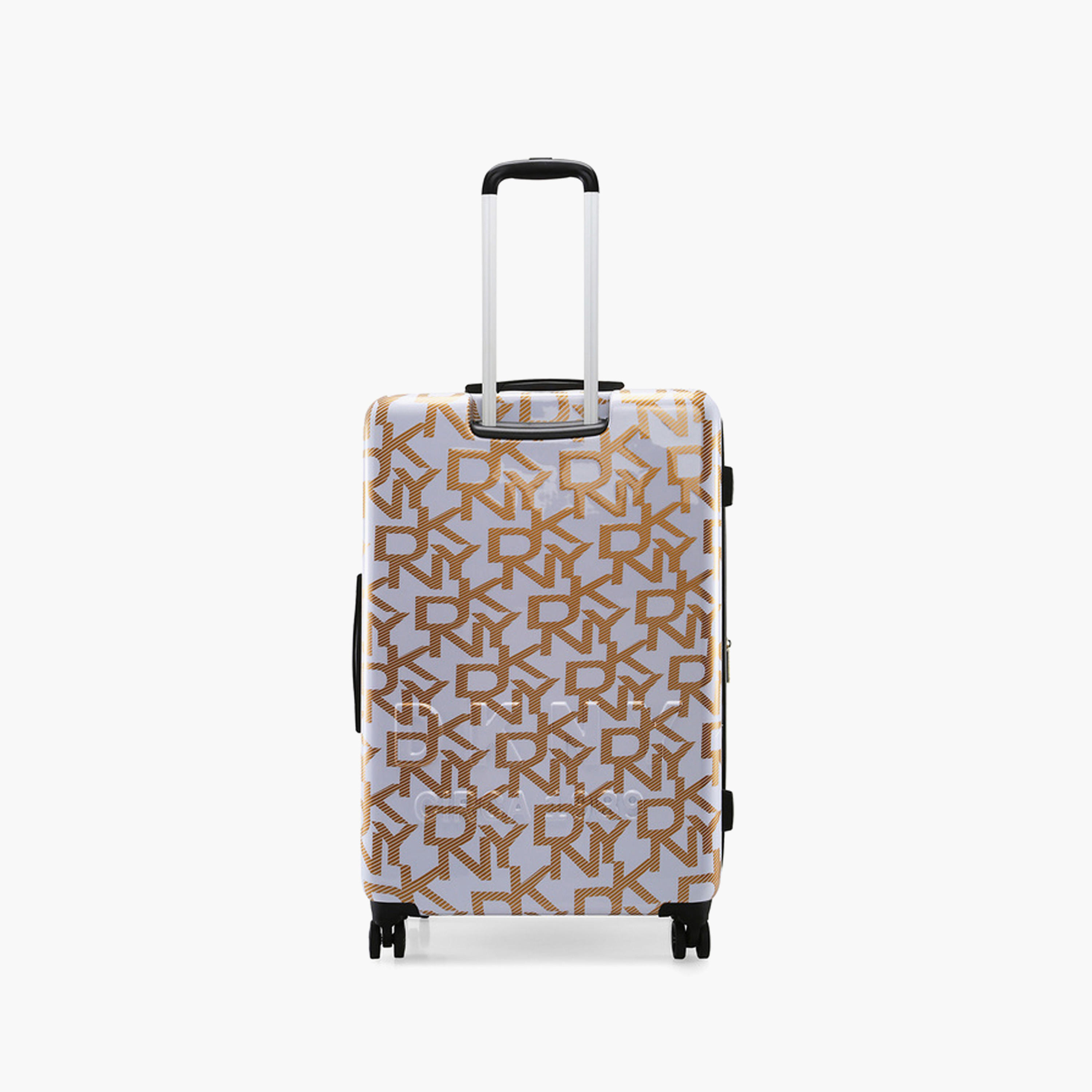 DKNY Monogram Print Hardcase Trolley Bag with Retractable Handle - 28 Inches Check-in Bag-travel-luggagesandbags-luggage-image-2