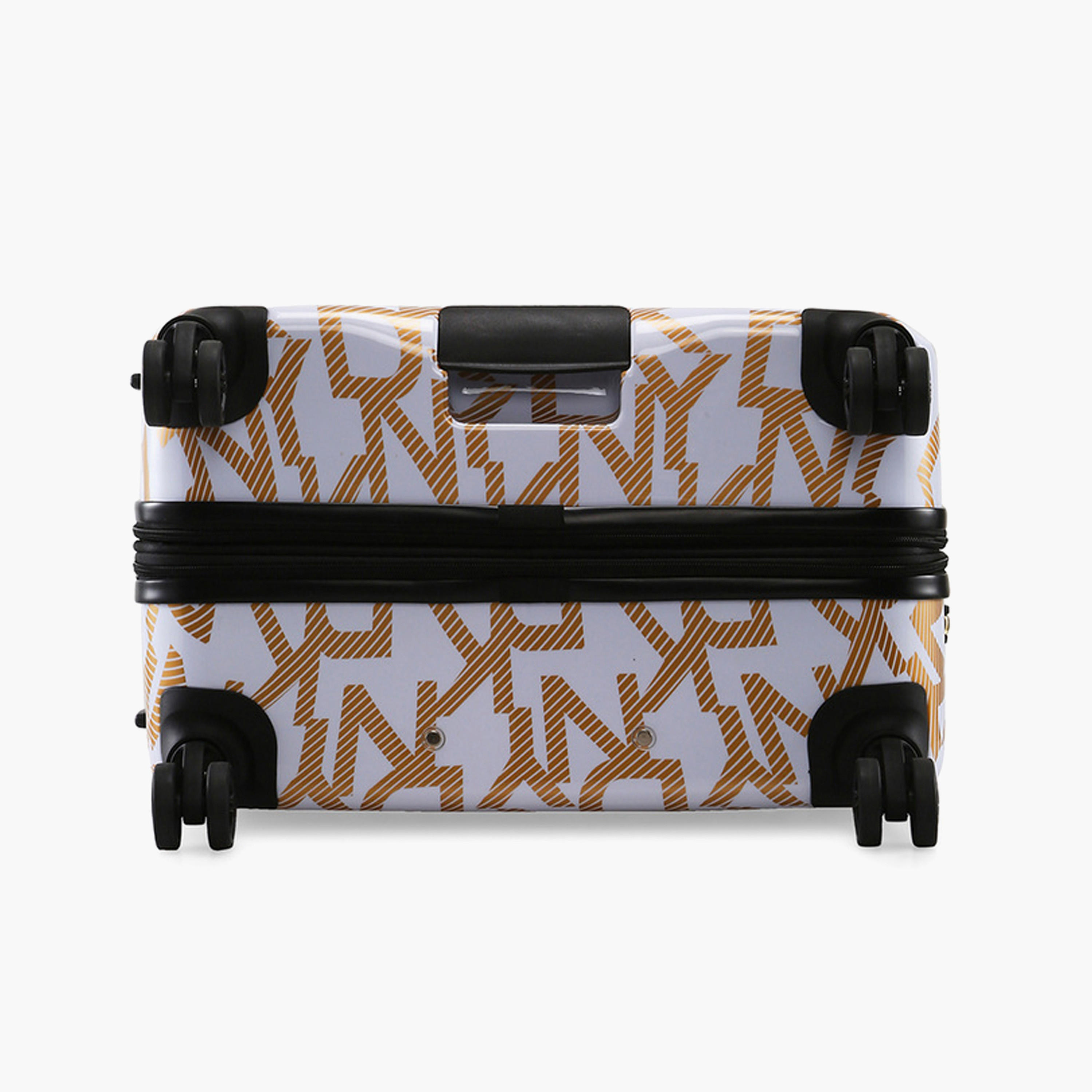 DKNY Monogram Print Hardcase Trolley Bag with Retractable Handle - 28 Inches Check-in Bag-travel-luggagesandbags-luggage-image-6
